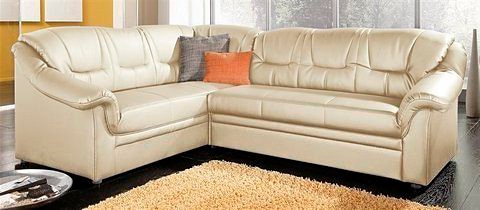 DOMO collection Ecksofa »Montana, zeitlose Rückensteppung, bequeme Armlehnen, L-Form«, wahlweise mit Bettfunktion