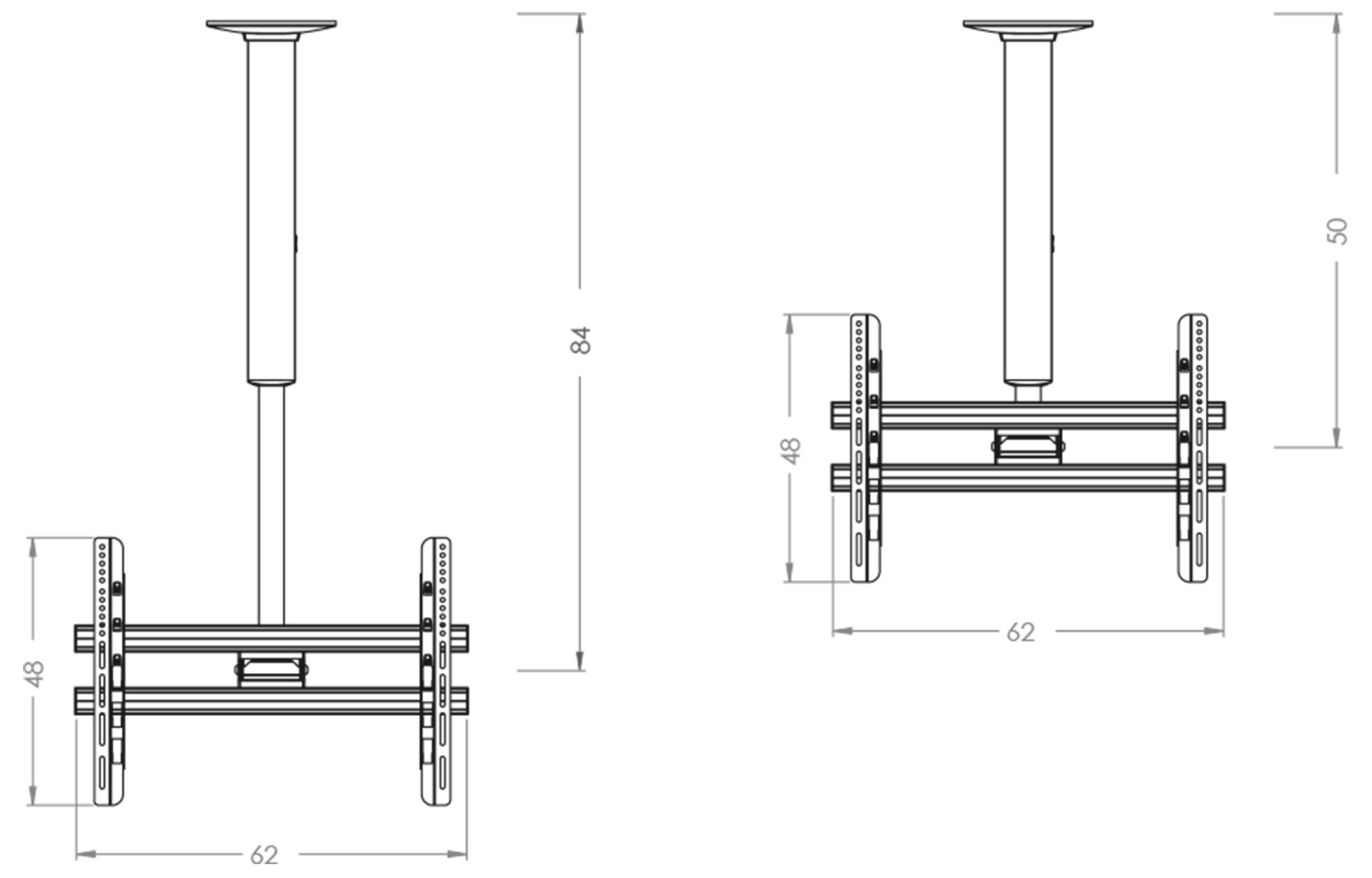 VCM TV-Deckenhalterung »Universal VESA TV Deckenhalterung CM4 Mini Double«, (VCM CM)