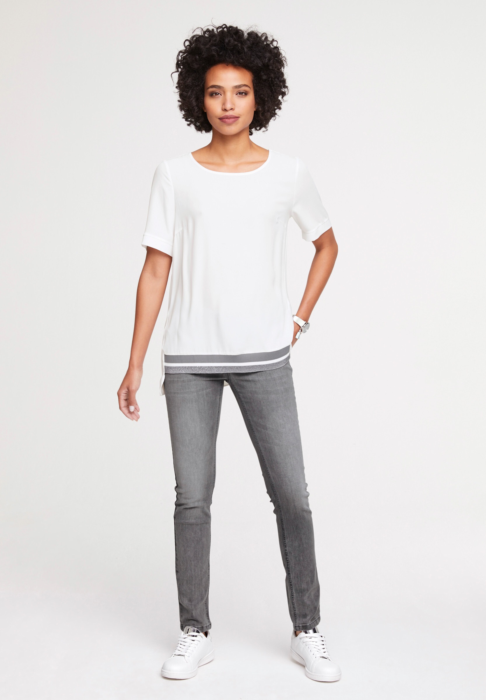 heine Skinny-fit-Jeans »Bauchweg-Jeans Röhrenjeans mit Bauchweg-Effekt« Individuelle Used-Effekte