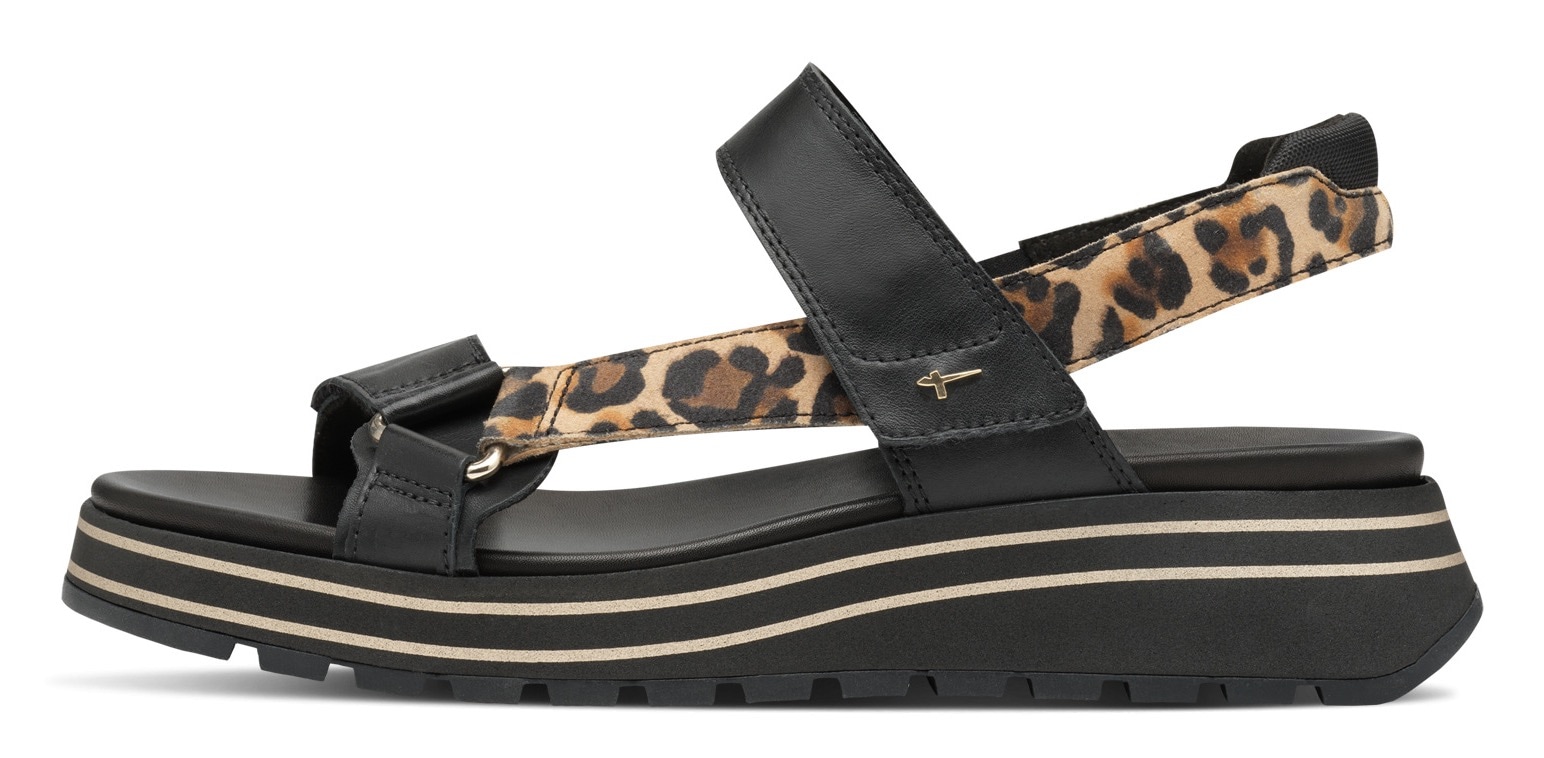 Tamaris Keilsandalette  , Trekkingsandale, Riemchensandale mit verstellbaren Klettverschlüssen