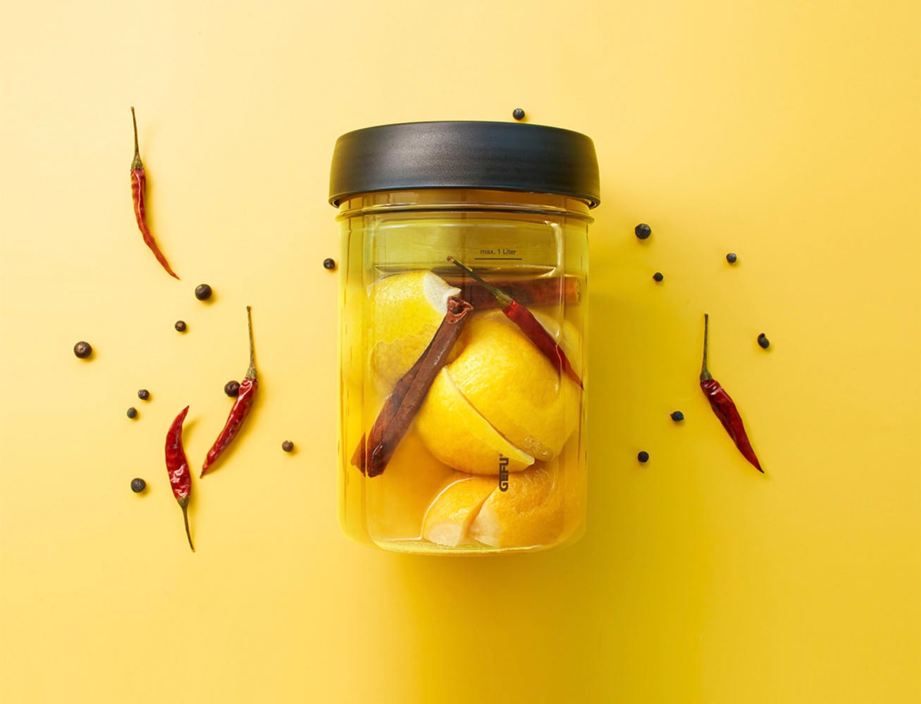 GEFU Fermentationsglas »NATIVO« Set, Glasbehälter, Deckel mit Ventil, Beschwerungsgewicht, 3 Stk. tlg. Innovatives Ferment Vent System für optimalen Gärprozess.