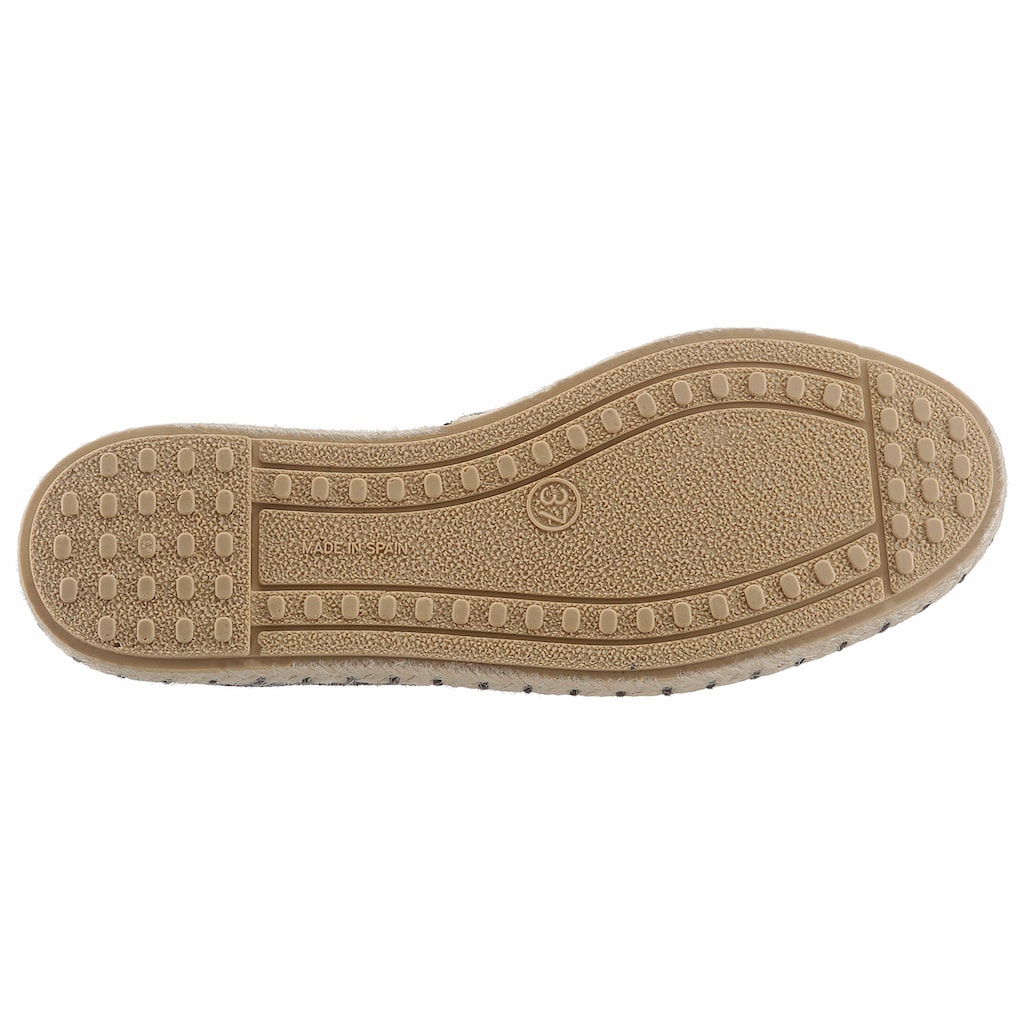 VERBENAS Espadrille, Schlupfschuh, Sommerschuh, Loafer mit typischem Jute-Rahmen