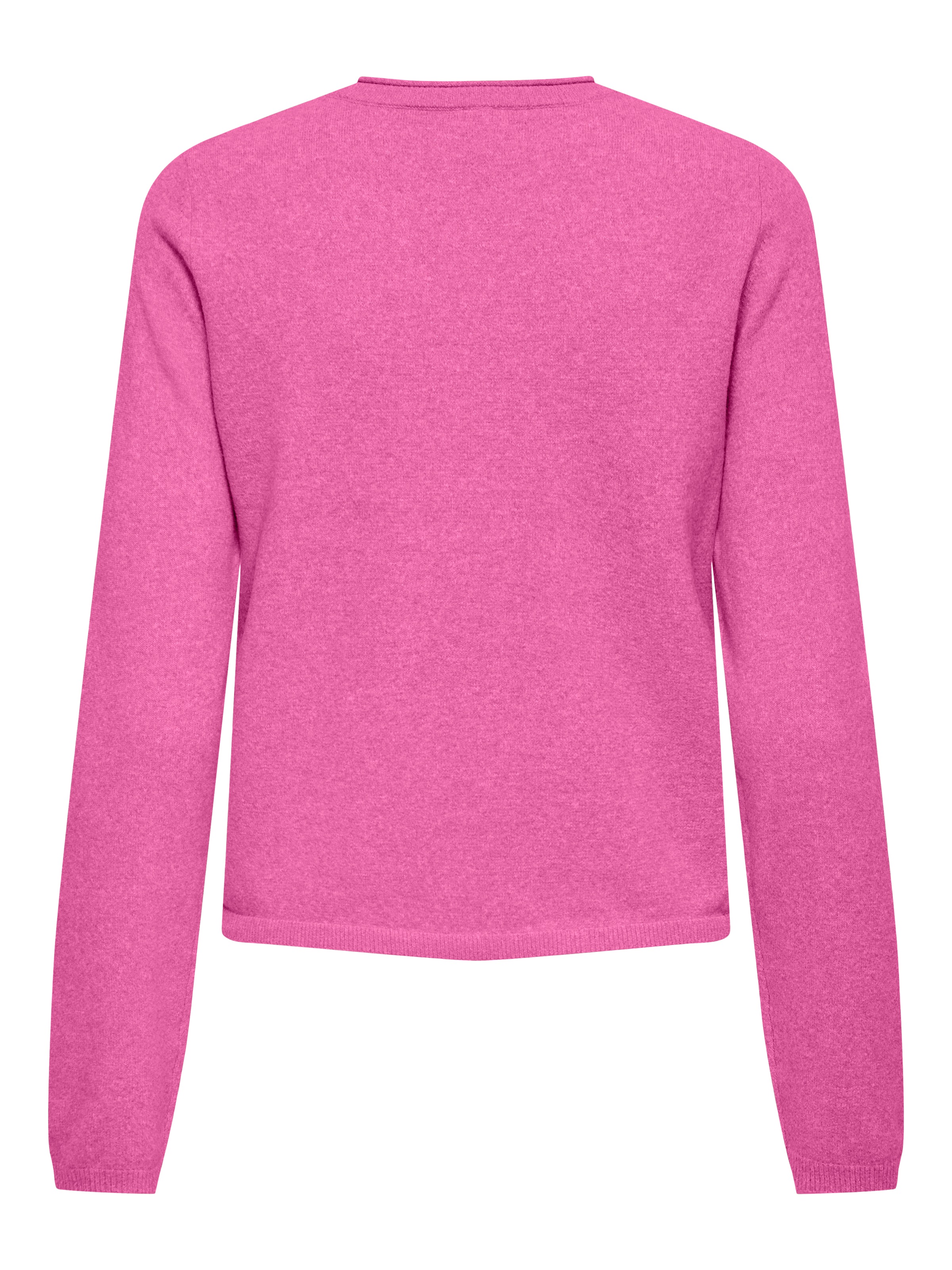 ONLY Strickjacke »ONLLOYAL LIFE LS O-NECK BUT CAR KNT NOOS« gerippte Ärmelbündchen