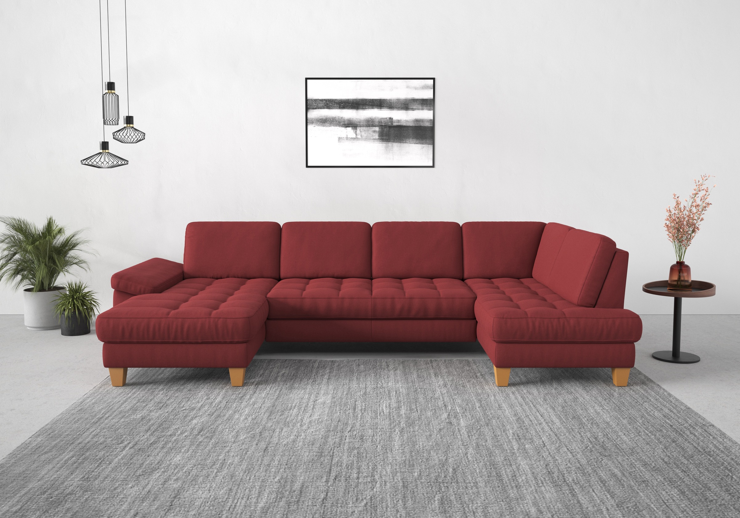 sit&more Wohnlandschaft »Westham U-Form« wahlweise mit Bettfunktion, Bettkasten, Sitztiefenverstellung