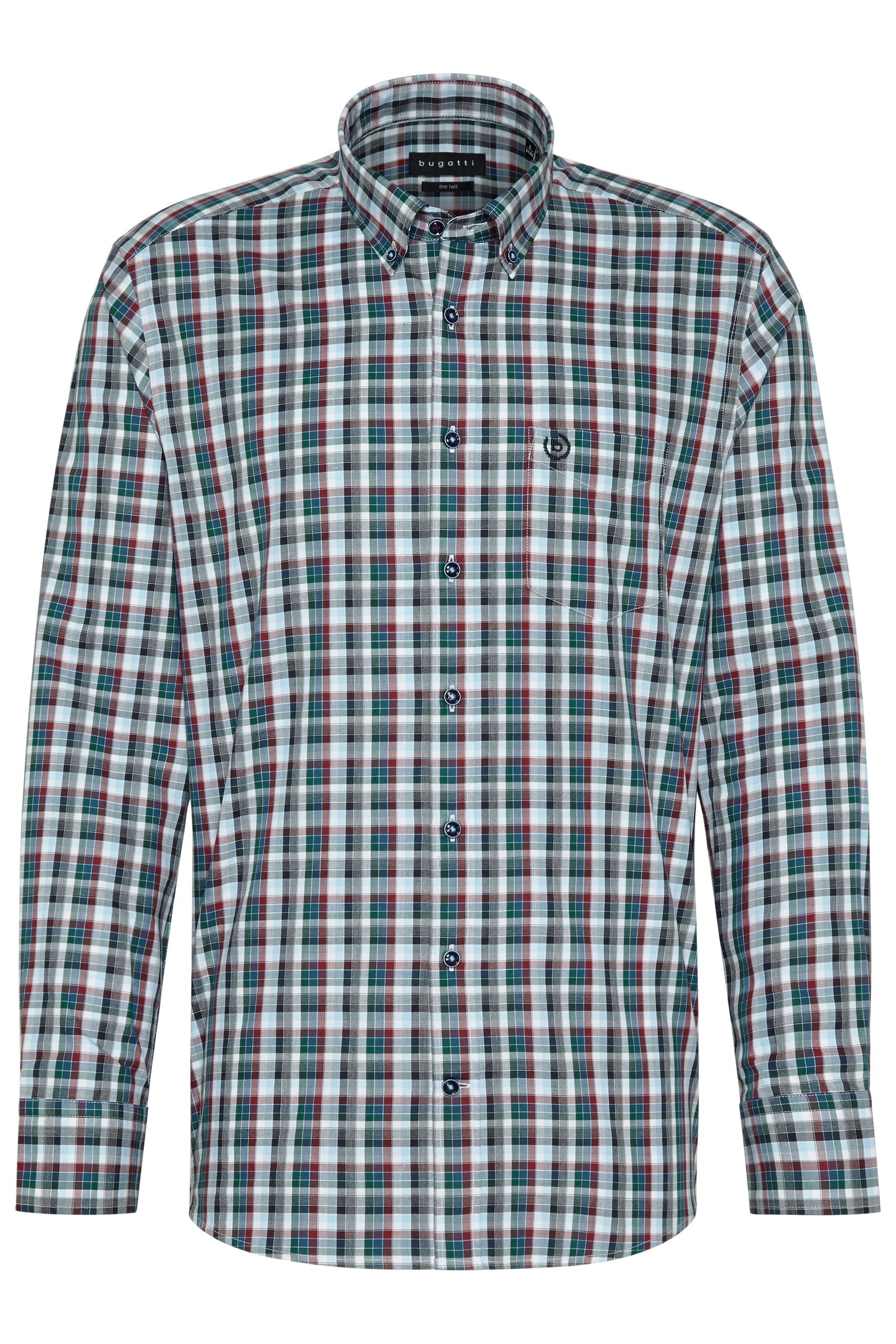 bugatti Langarmhemd »Modern Fit«, mit Button-Down-Kragen