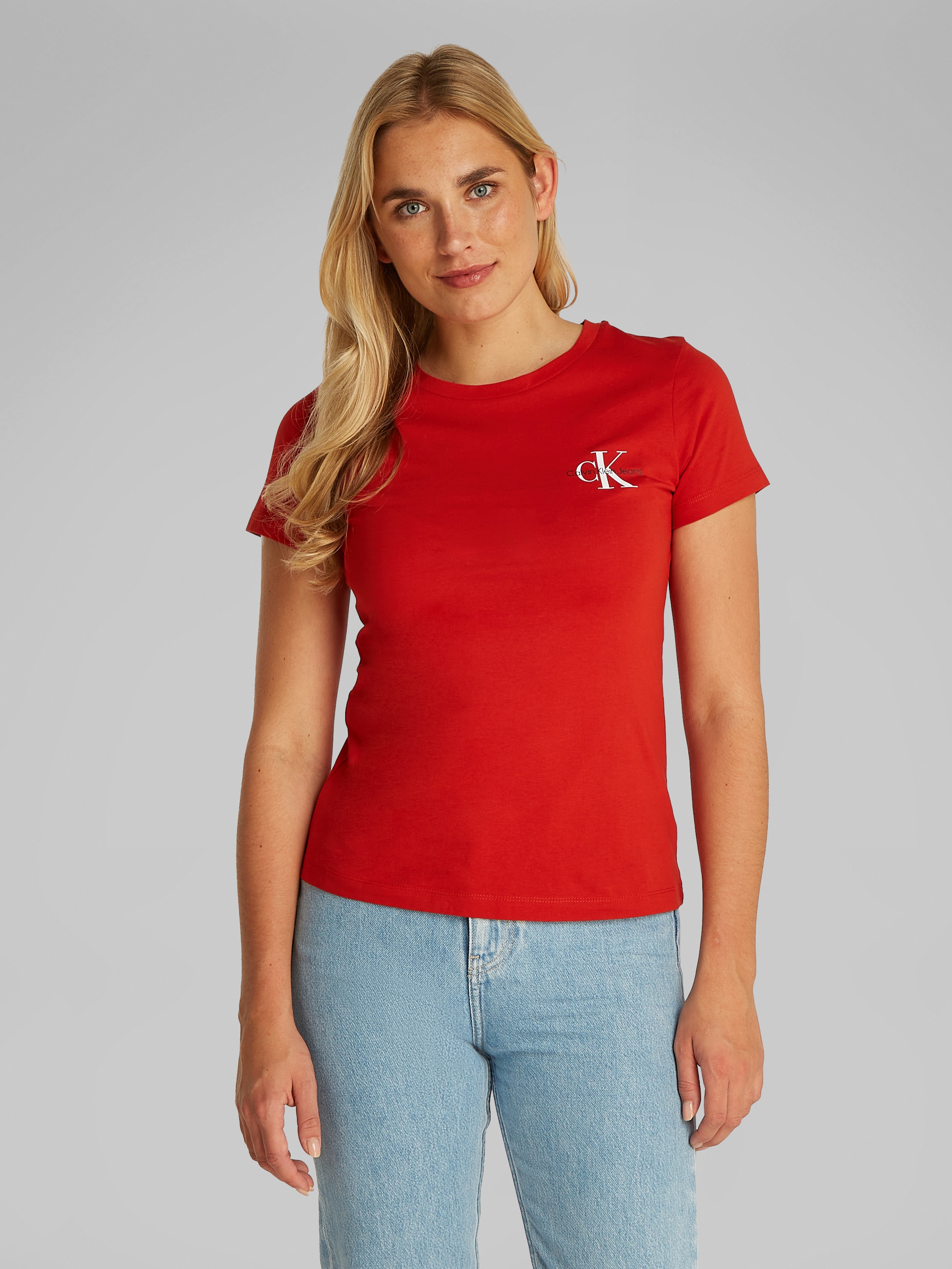 Calvin Klein Jeans T-Shirt »2-PACK MONOLOGO SLIM TEE«, (Packung, 2er-Pack)
