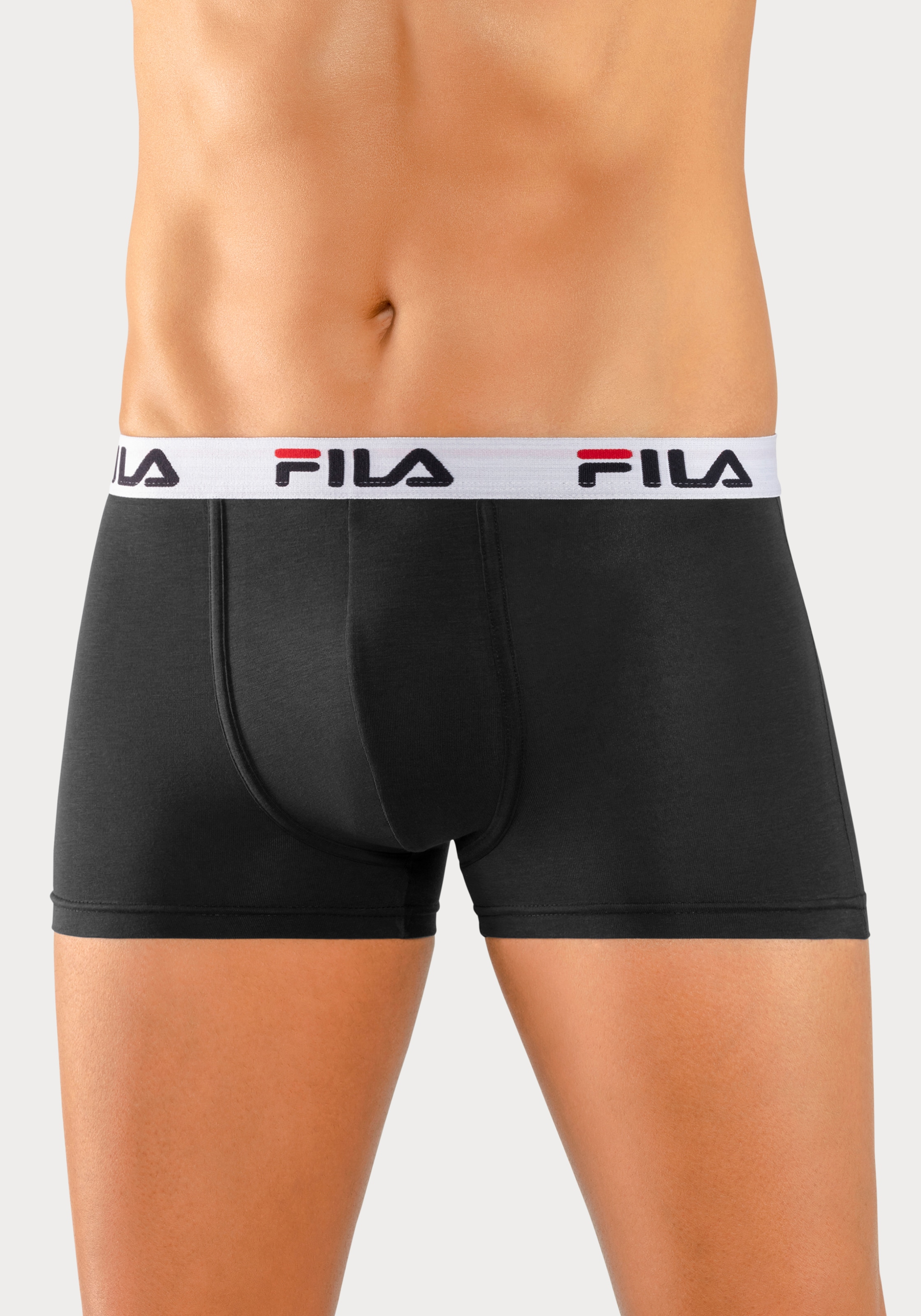 Fila Boxer, (Packung, 3 St.), mit Logo Schriftzug im Bund