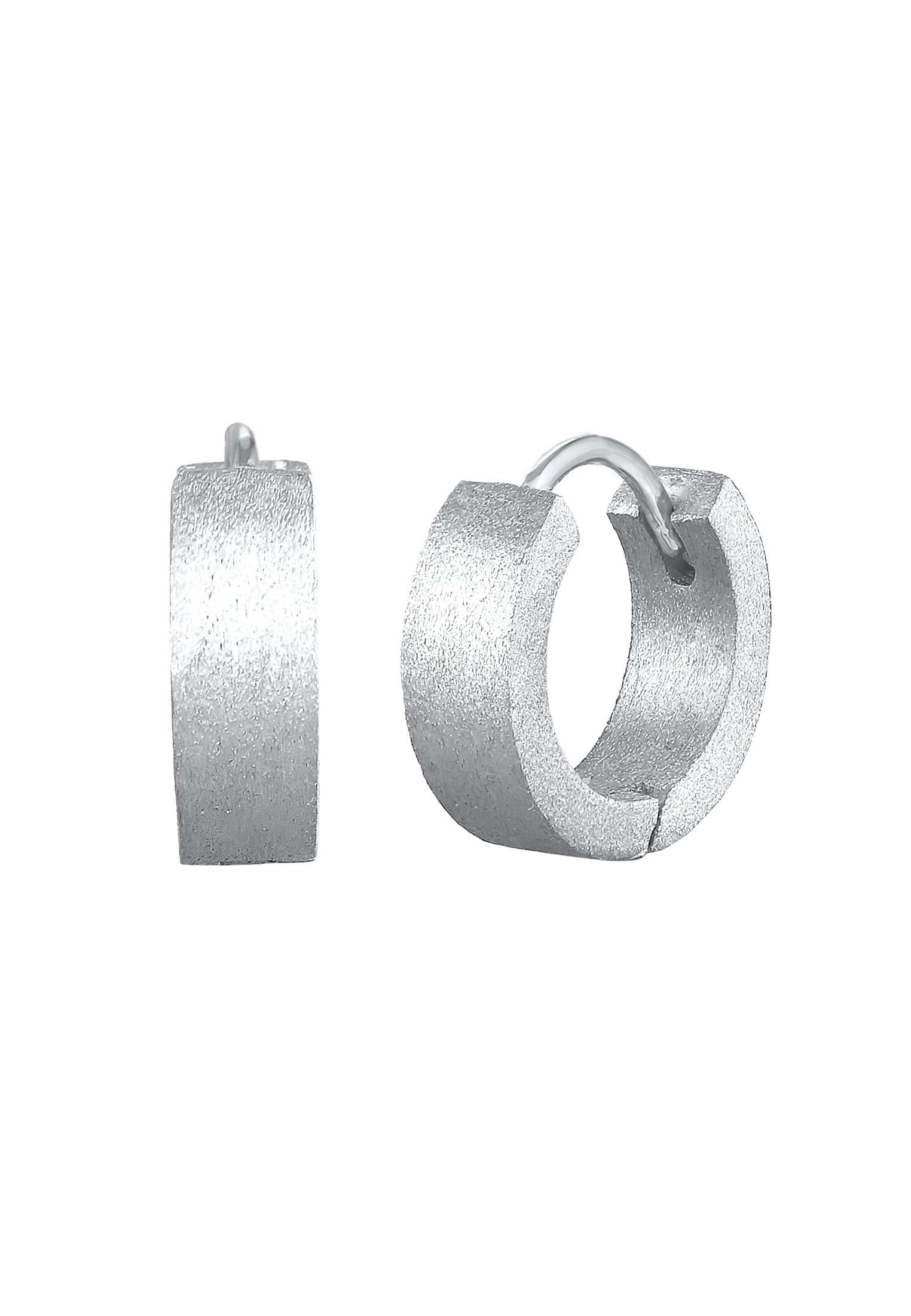 Kuzzoi Paar Creolen »Ohrringe Paar Creolen Herren Gebürstet 925 Silber«