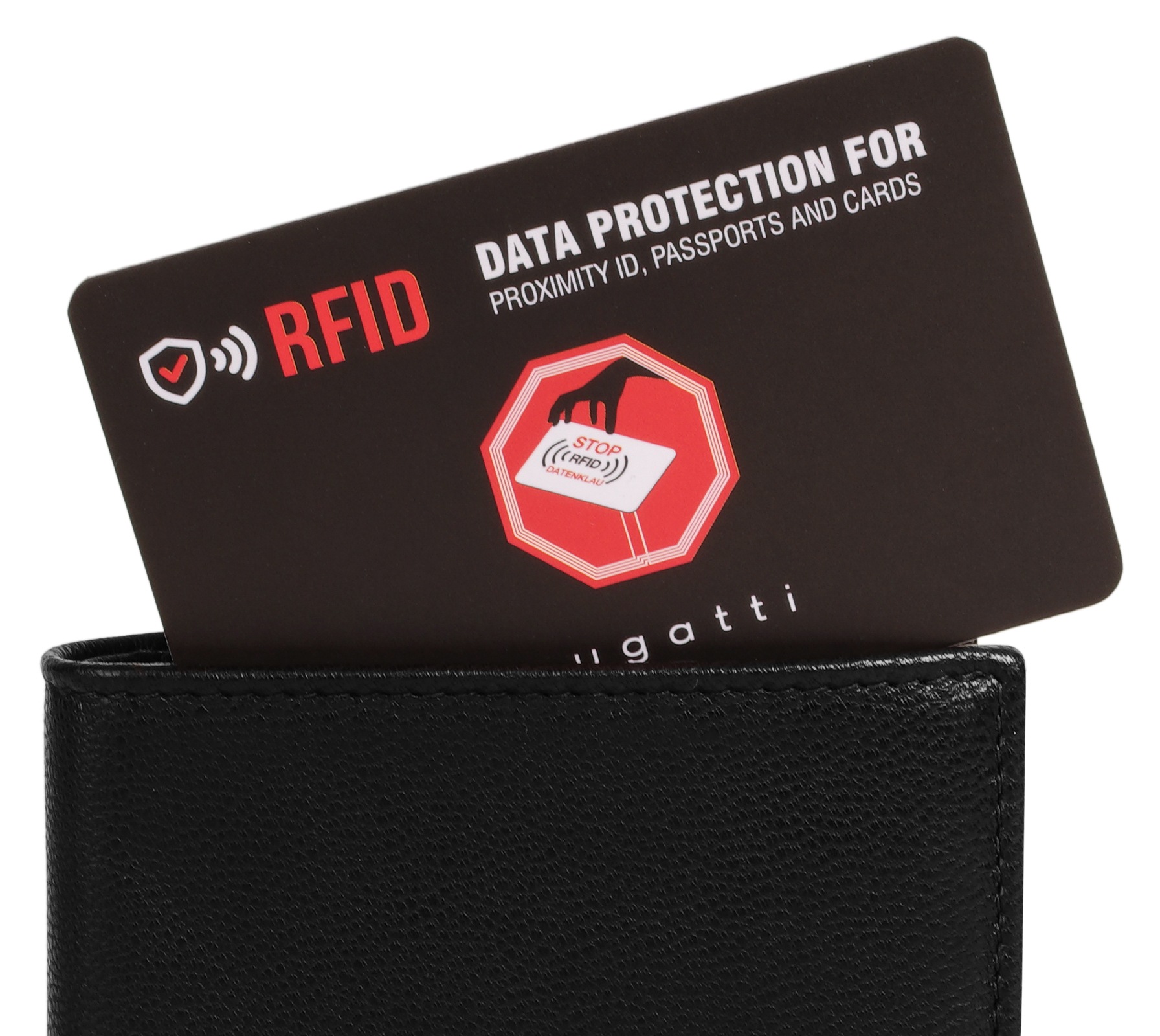 bugatti Geldbörse »BLACK MAGIC« echt Leder