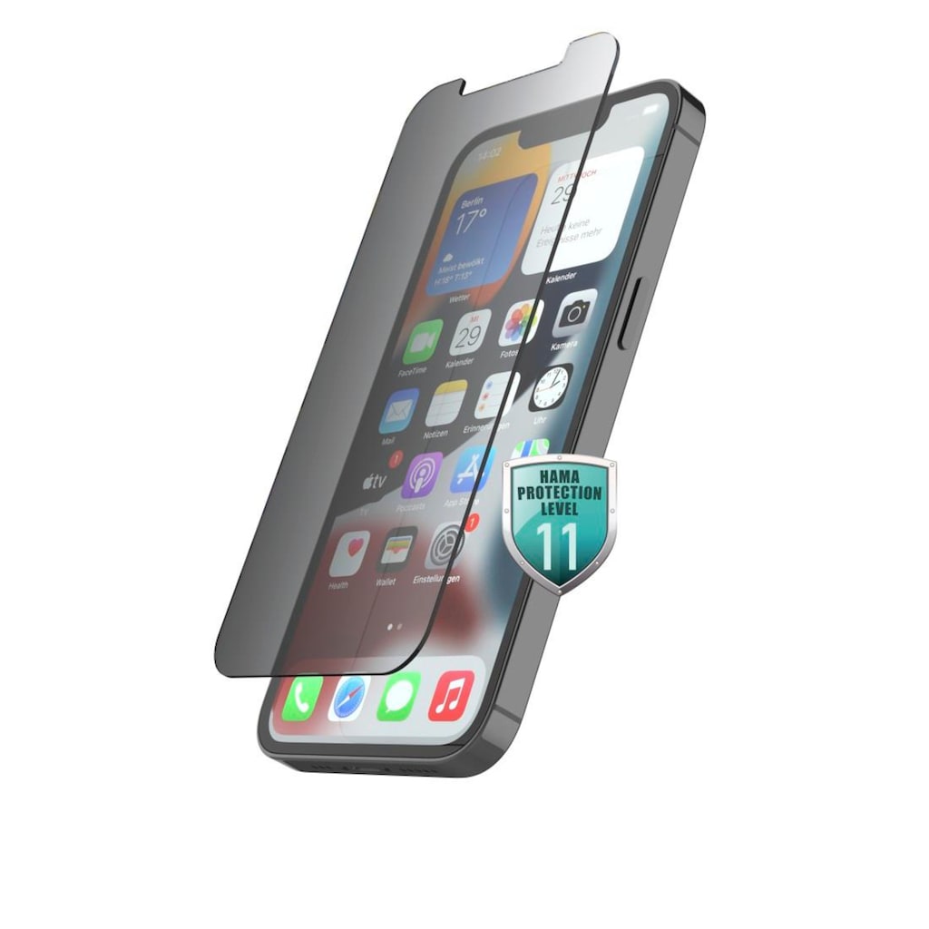 Hama Displayschutzglas »Echtglas-Displayschutz "Privacy" für Apple iPhone 14 Pro, Schutzglas«, für Apple iPhone 14