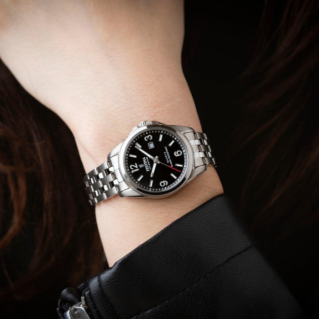 Festina Quarzuhr »Calendario Titanium«, Armbanduhr, Damenuhr, analog, Tag