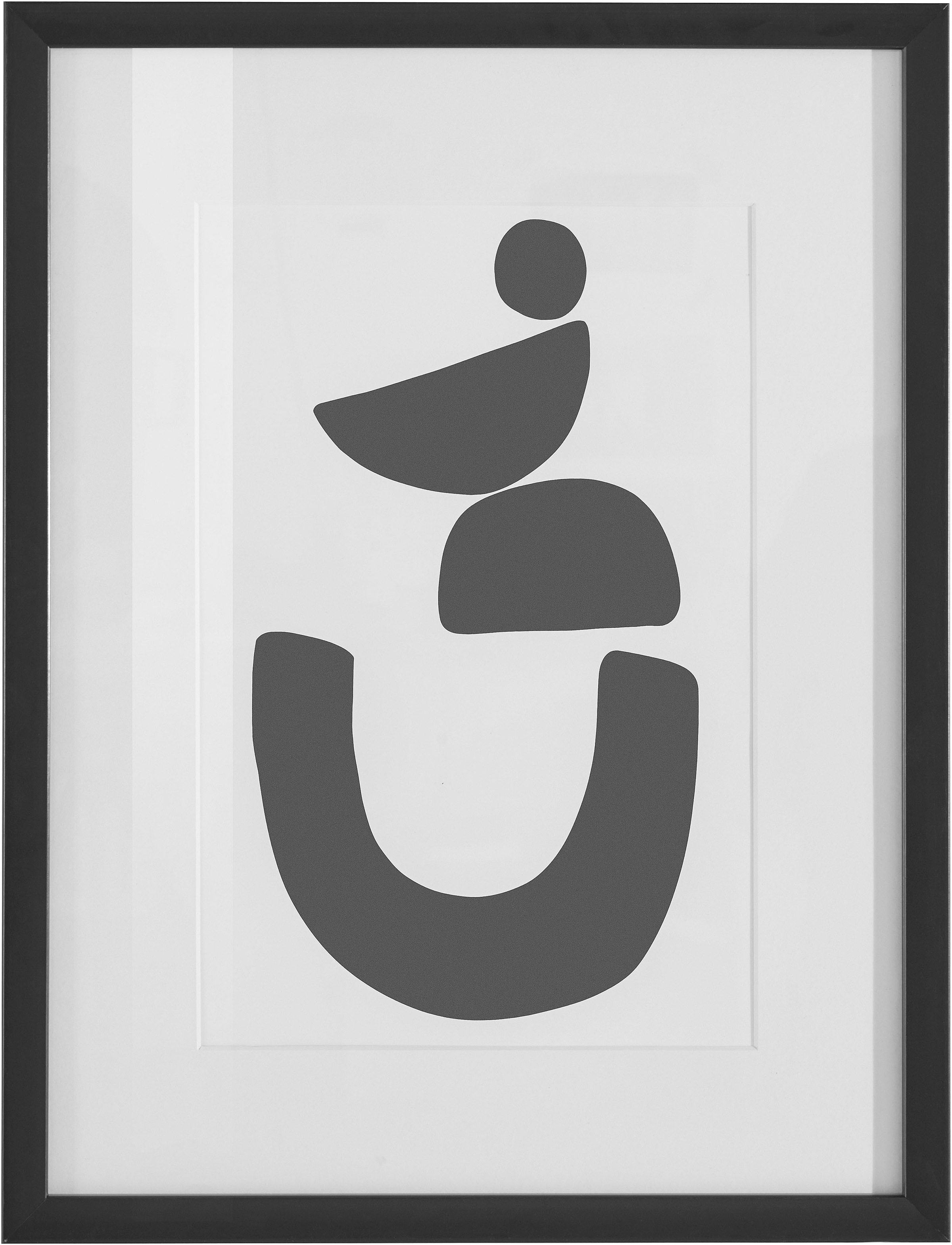 LeGer Home by Lena Gercke Bild »Black is Beautiful II« Abstrakt | Kunst | Modern | Schwarz-Weiß 1 Stk. tlg. HD Premium Poster-Druck inkl. Holzrahmen