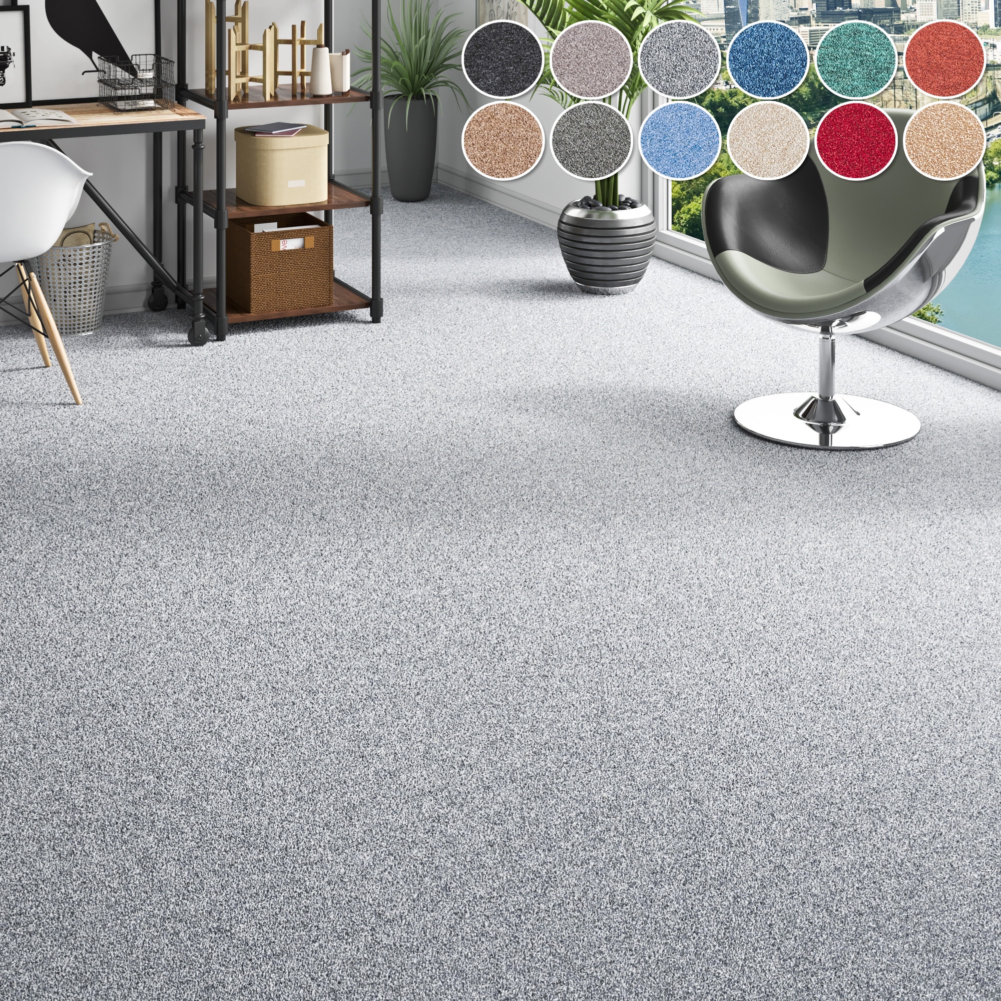 OTTO home Teppichboden "Fortis, Schlinge, Gesamthöhe 5 mm, Made in Netherlands" rechteckig meliert, Breite 400 cm, strapazierfähig, Wohnzimmer
