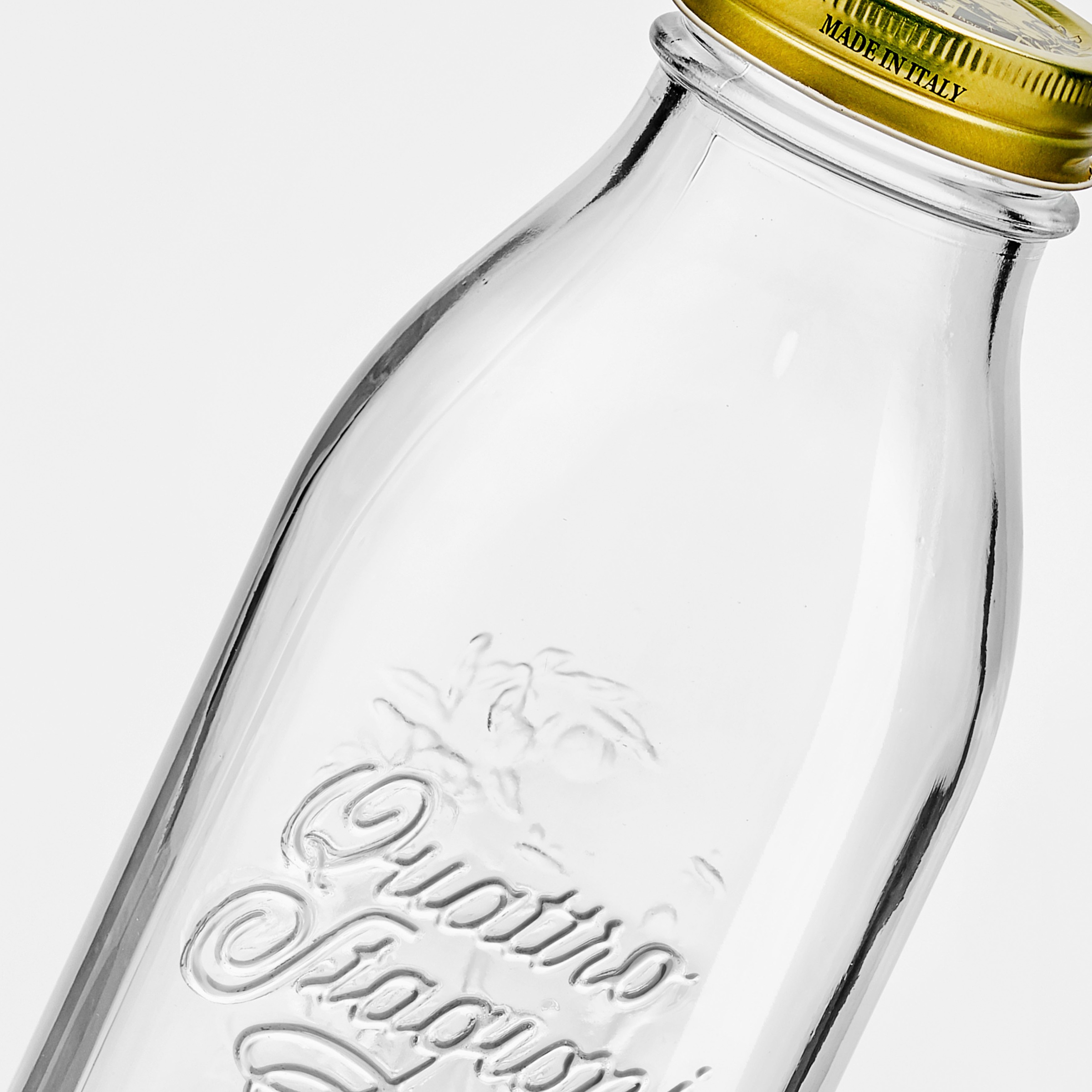 Bormioli Rocco Einmachglas »Quattro Stagion« Set, 12 Stk. tlg. luftdicht verschließbar, goldener Schraubverschluss, 1 L