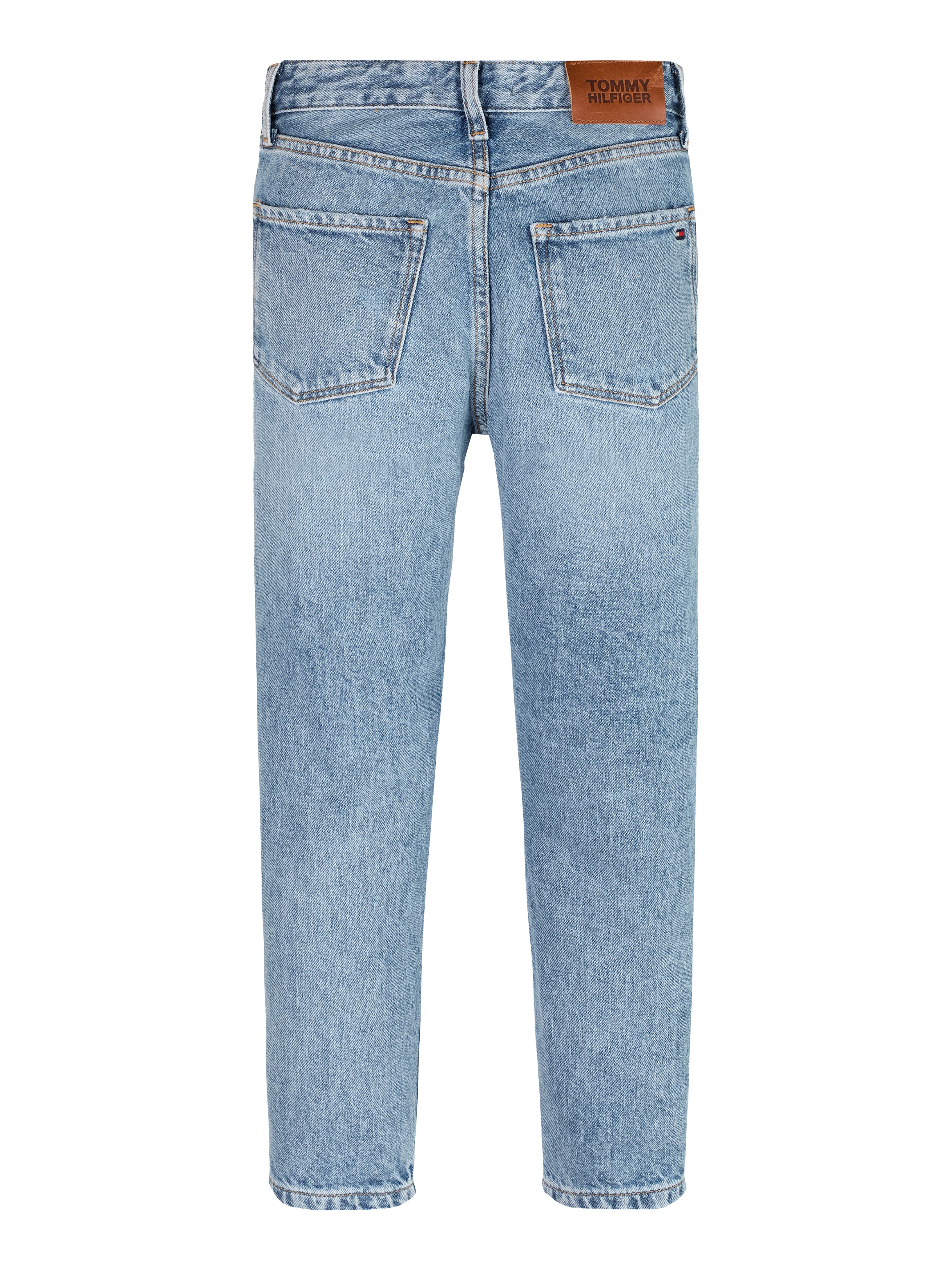 Tommy Hilfiger Straight-Jeans »ARCHIVE BARREL FIT MIDBLUE JEANS«, in hellblauer Waschung, mit Logo-Badge