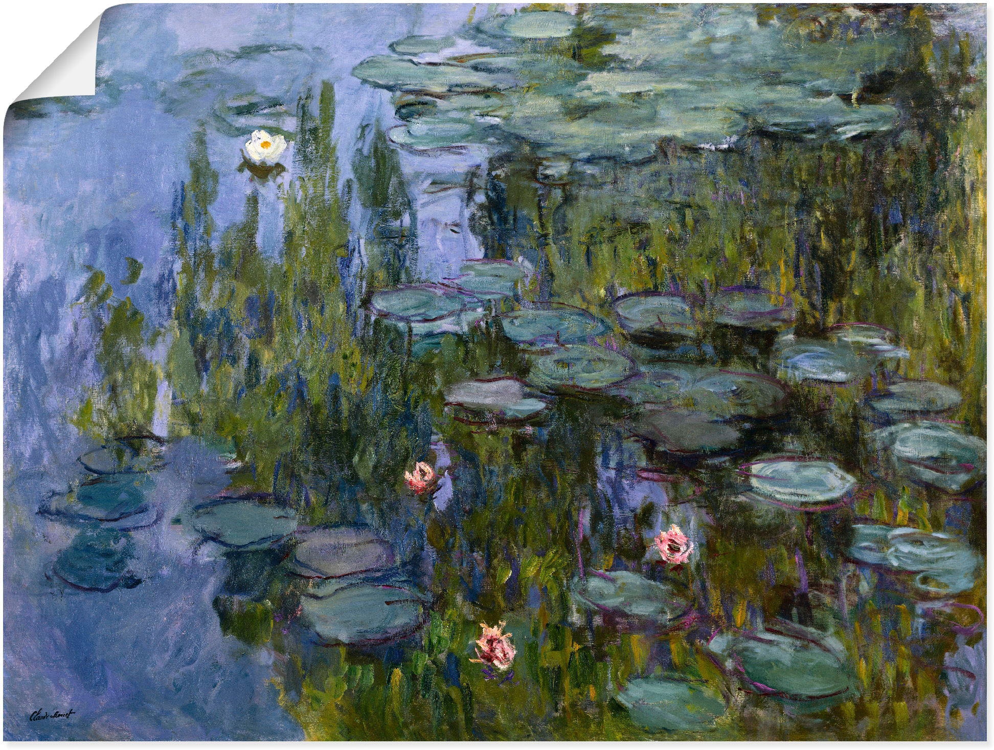 Artland Wandbild »Seerosen (Nympheas). 1918/1921.« Blumen 1 Stk. tlg. als Leinwandbild, Poster in verschied. Größen