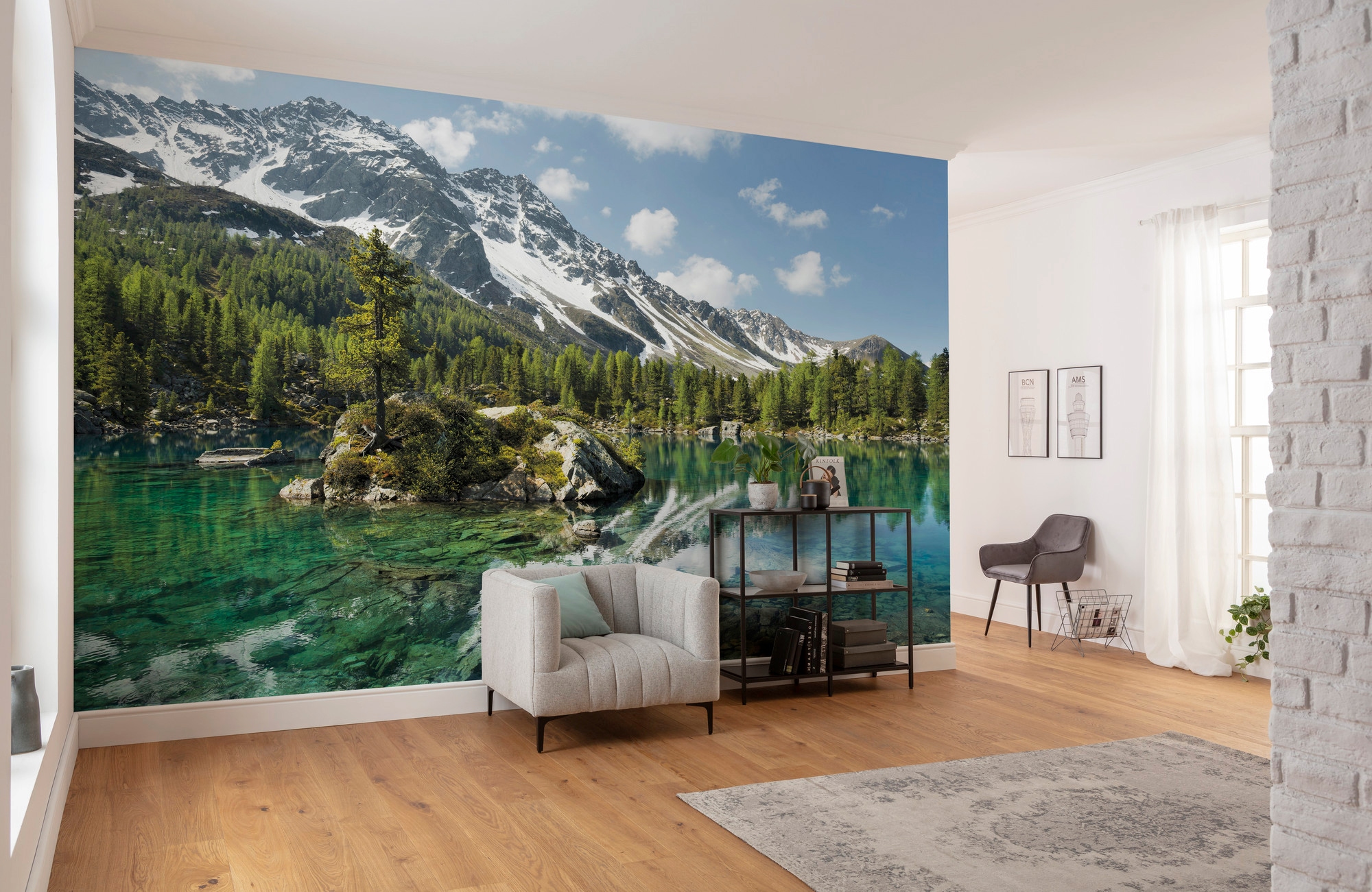 Komar Fototapete »Bergmagie«, mehrfarbig-natürlich-bedruckt, 450x280 cm (Breite  x Höhe), Wohnzimmer, Schlafzimmer online kaufen | mit 3 Jahren XXL Garantie