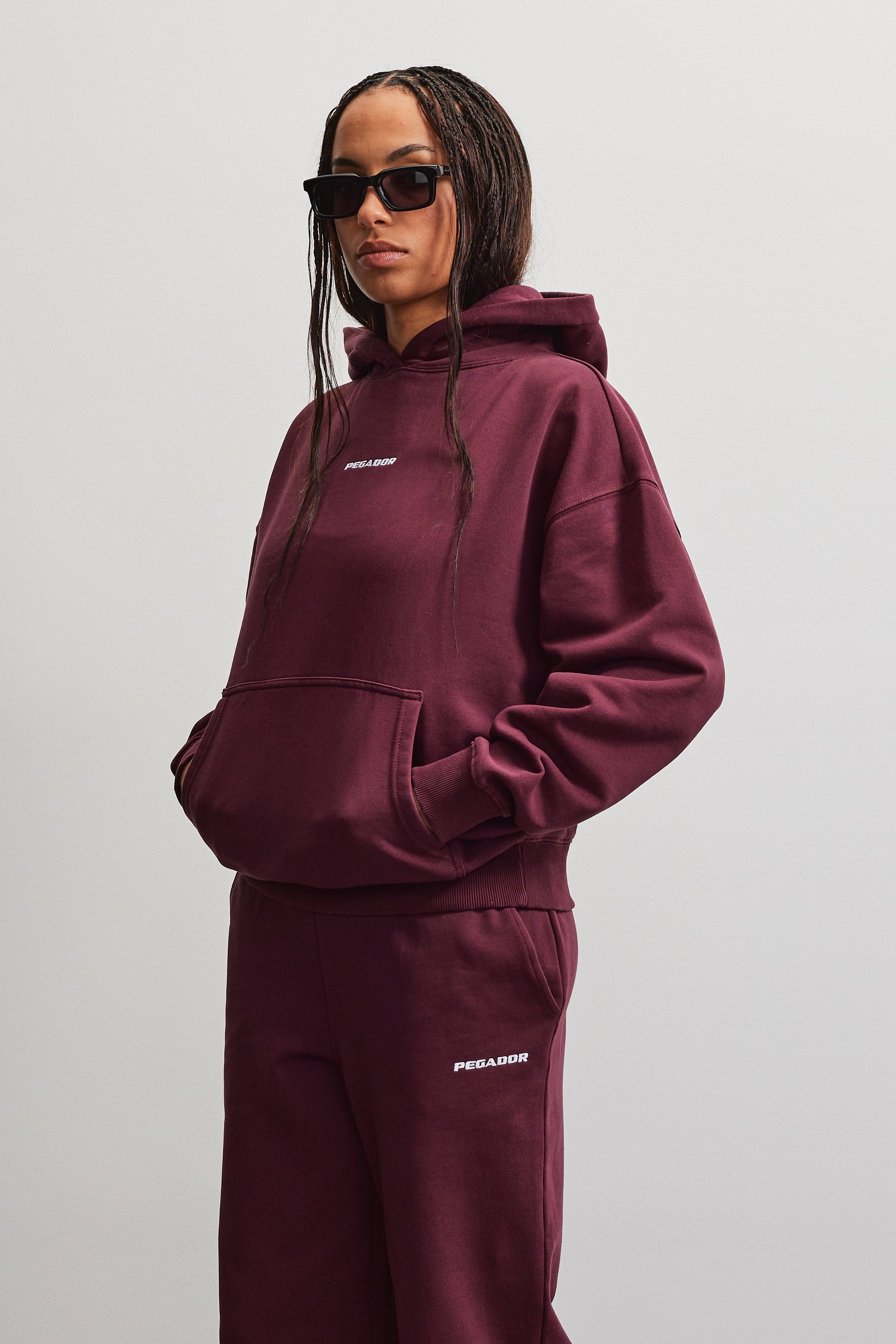 PEGADOR Kapuzensweatshirt »CLARITA LOGO OVERSIZED HOODIE«, Baumwollmischung, oversize
