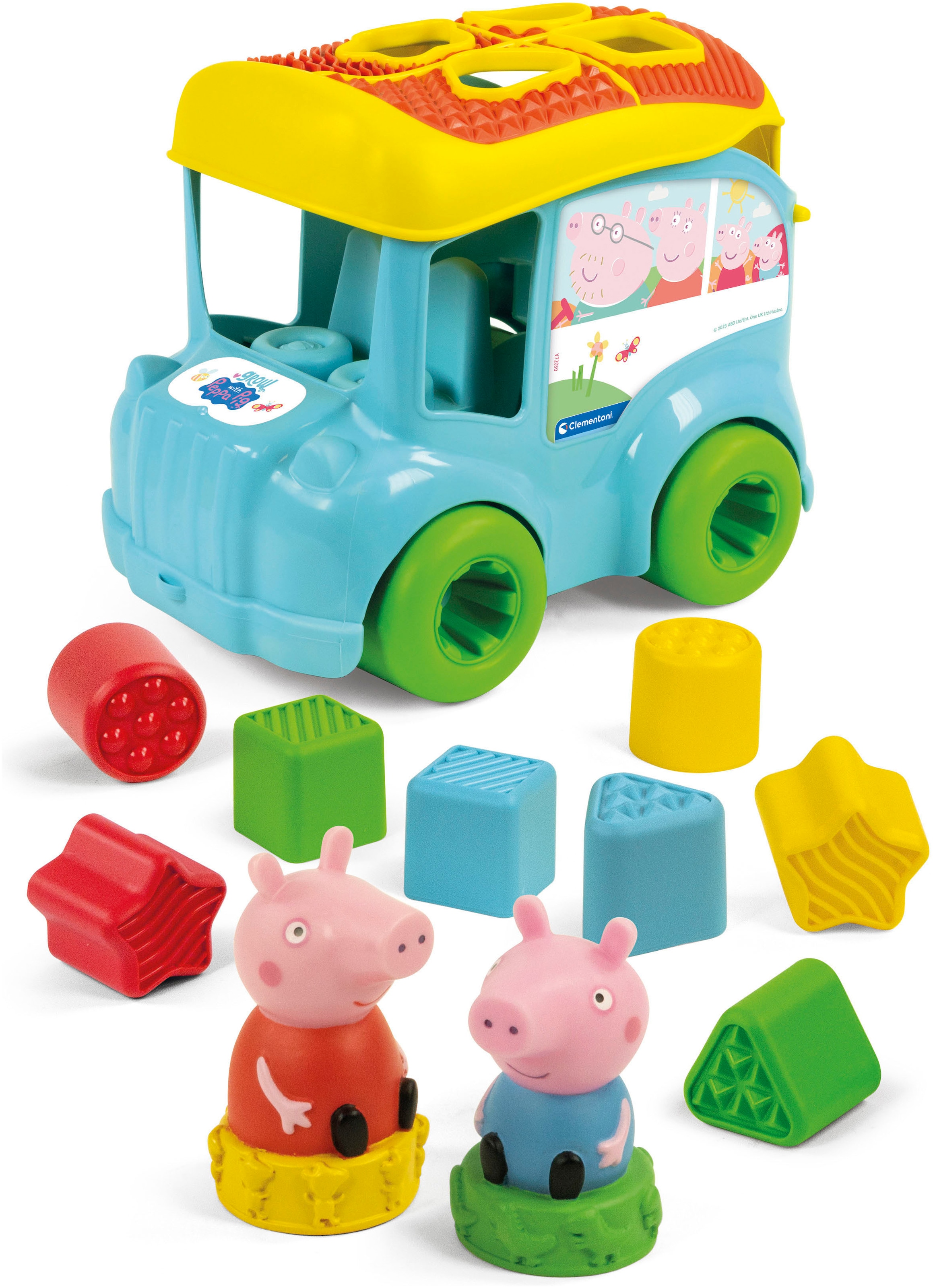 Steckspielzeug »Baby Clementoni, Peppa Pig, Formensortier-Bus«, Made in Europe; FSC® -...