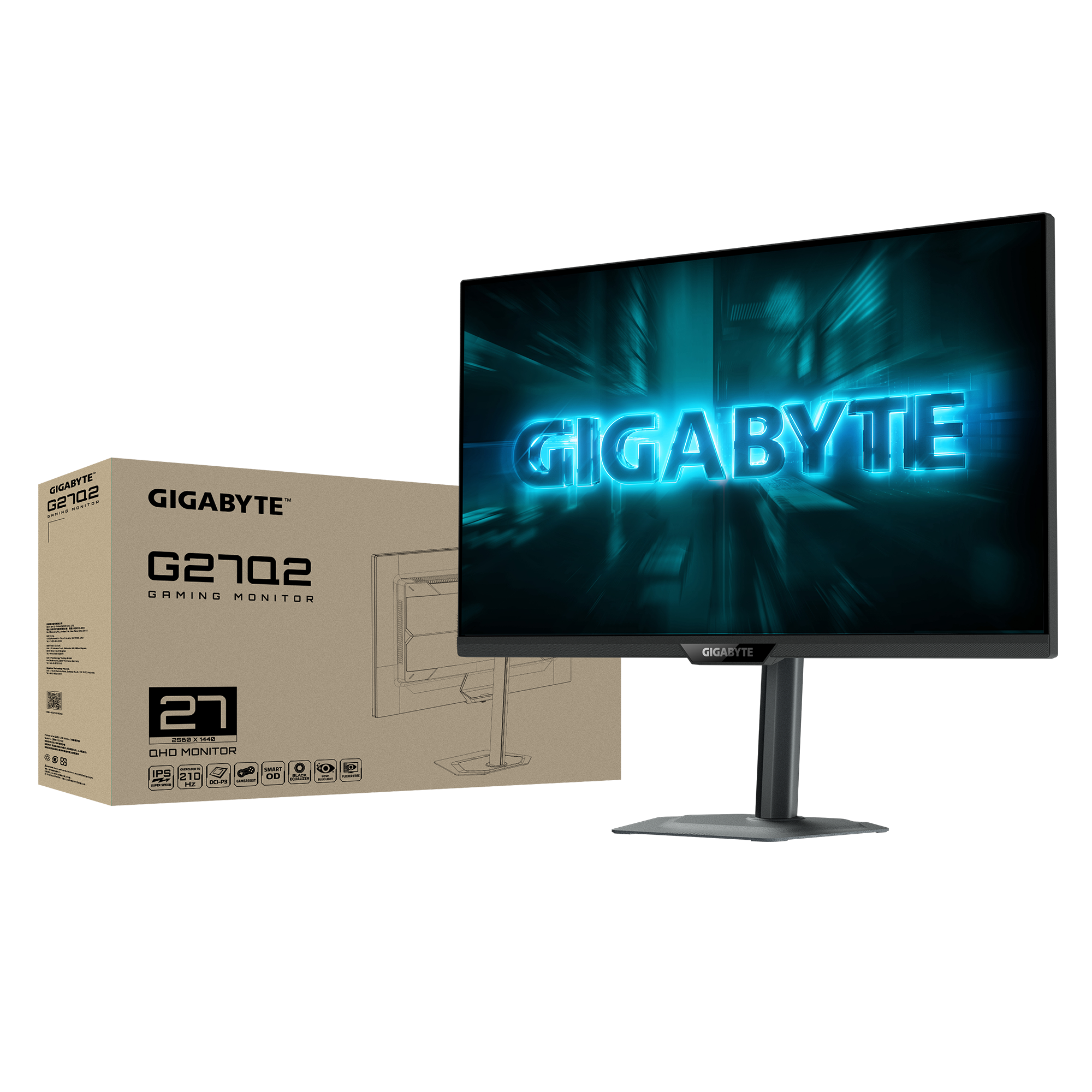 Gigabyte Gaming-Monitor »G27Q2« 68,5 cm/27 ″  2560 x 1440 px QHD 1 Reaktionszeit 200 Hz neig-, schwenk-, höhenverstellbar, Pivot