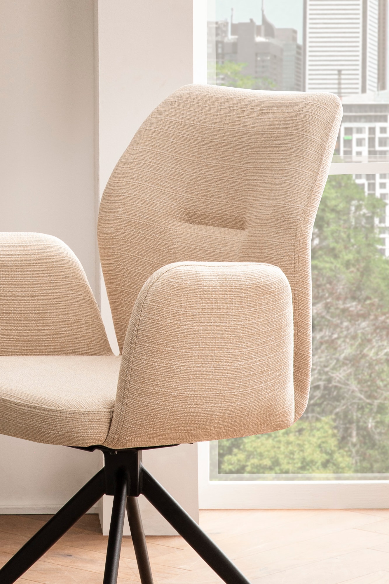 SalesFever Esszimmerstuhl »Taormina Armlehnstuhl« () 1 Stk.Esszimmersessel mit 180° Drehfunktion