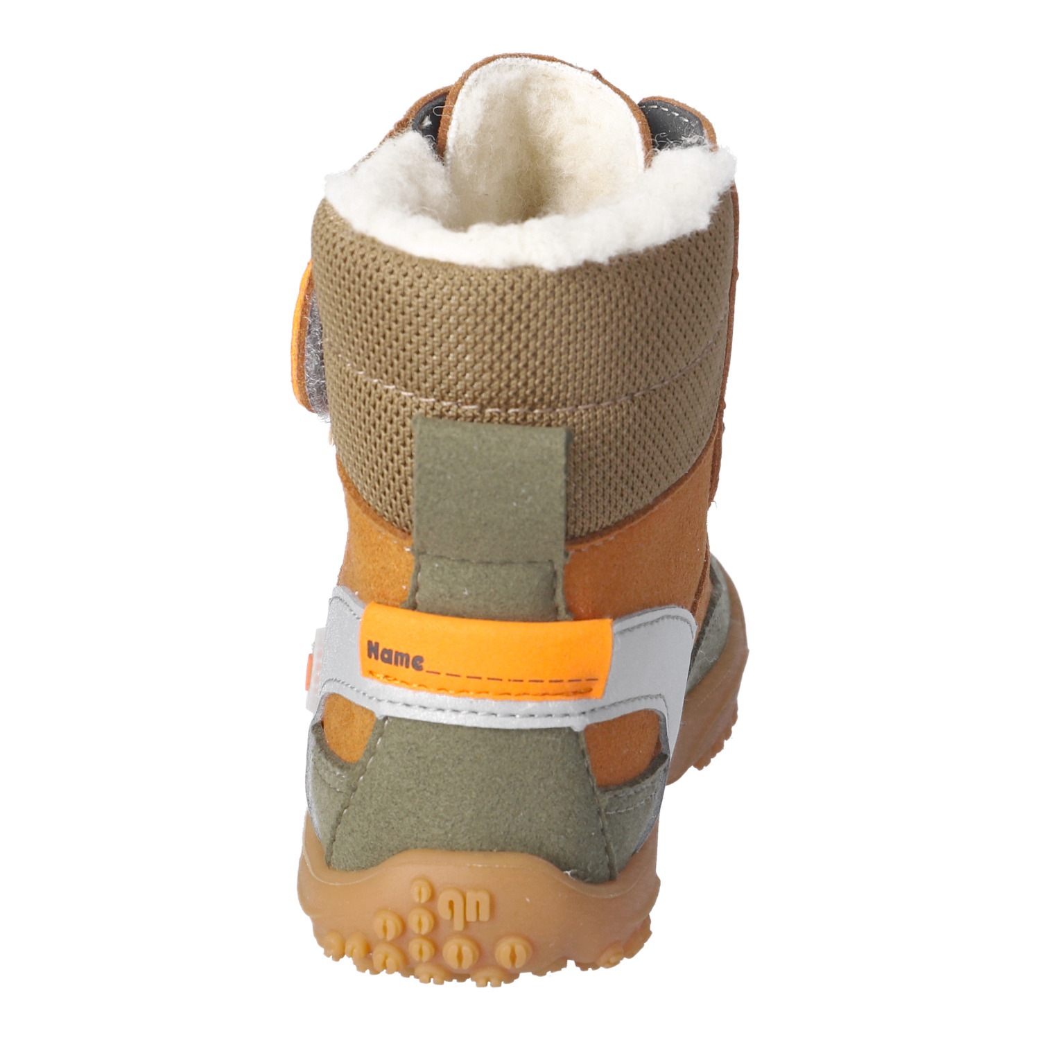 qnuffs Barfußschuh »TANNE«  Klettboots, Winterboots mit praktischem Namensschild an der Ferse