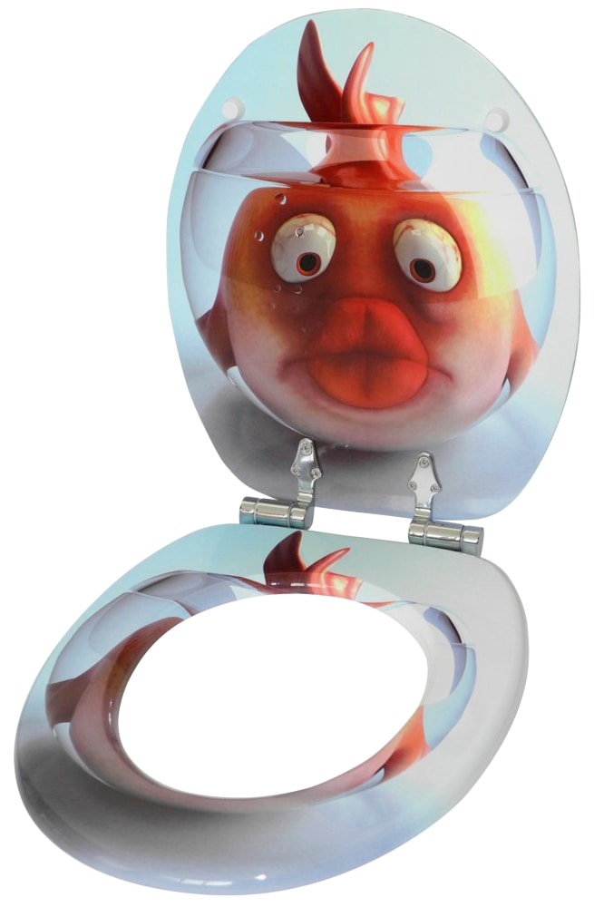 Sanilo Badaccessoire-Set »Goldfisch« bestehend aus WC-Sitz, Badteppich, Stöpsel, Seifenspender, WC-Bürste