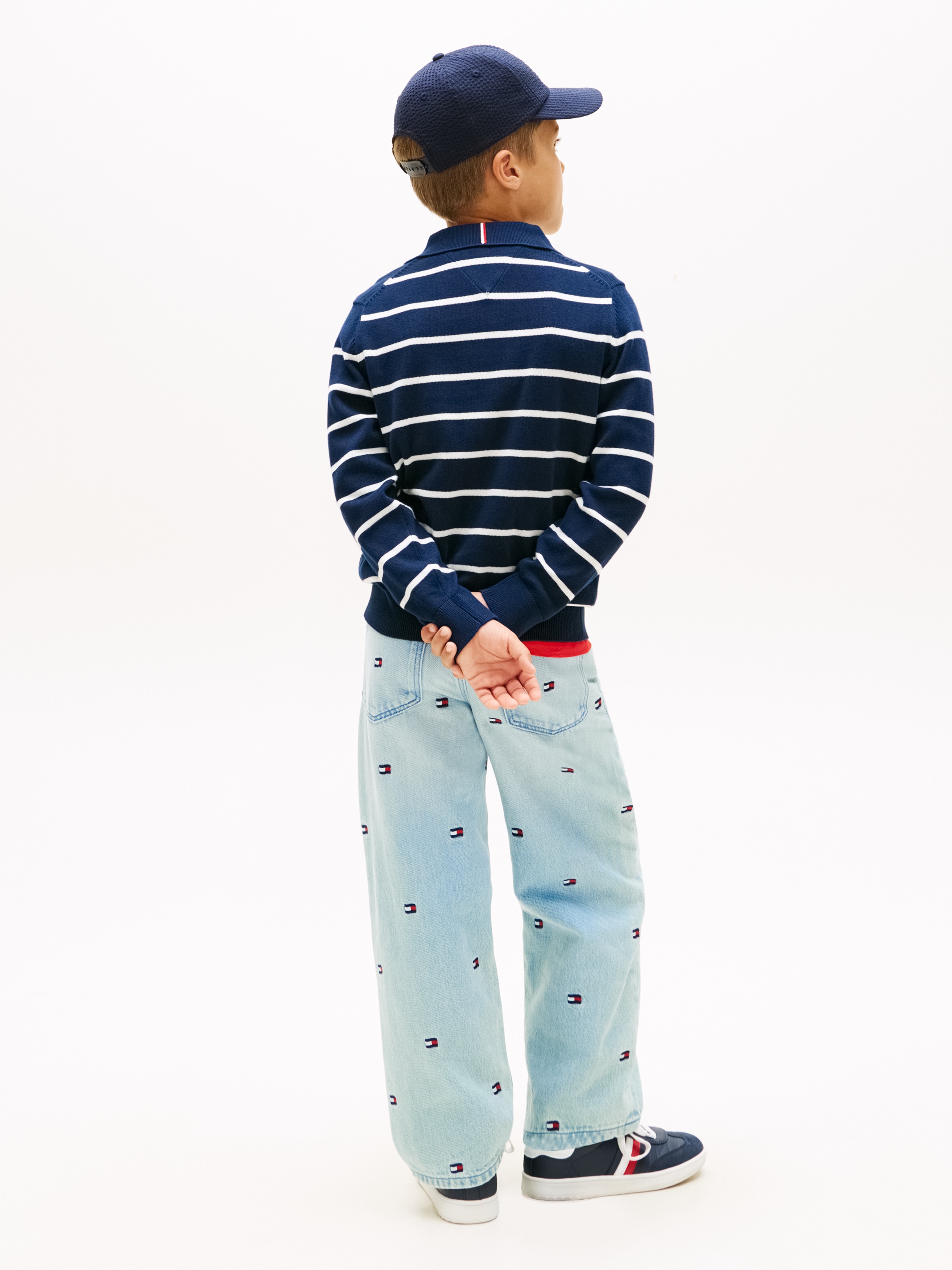 Tommy Hilfiger Strickpullover »POLO COLLAR SWEATER LS« Kinder bis 16 Jahre, regular fit