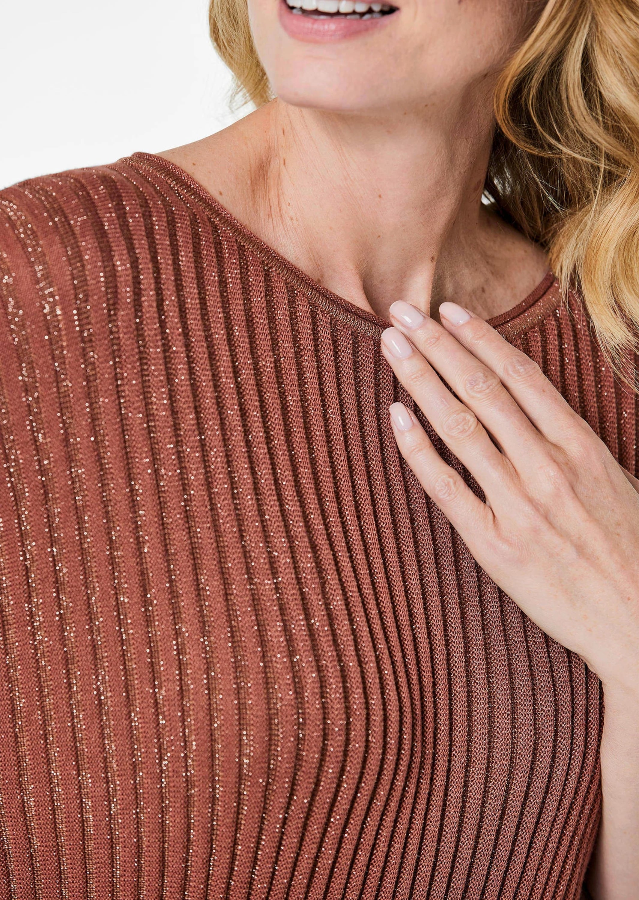 GOLDNER Strickpullover »Rippenpullover mit Fledermausärmeln« Fledermausärmel