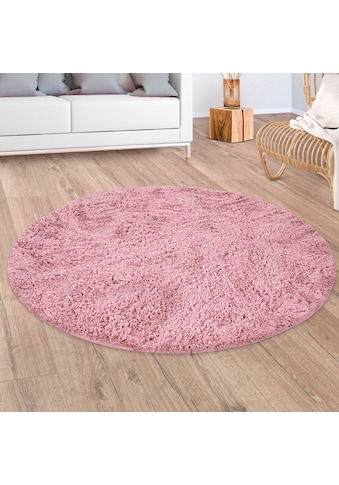 Paco Home Hochflor-Teppich »Silky 591«, rund, 33 mm Höhe, Uni Farben, besonders weich... kaufen