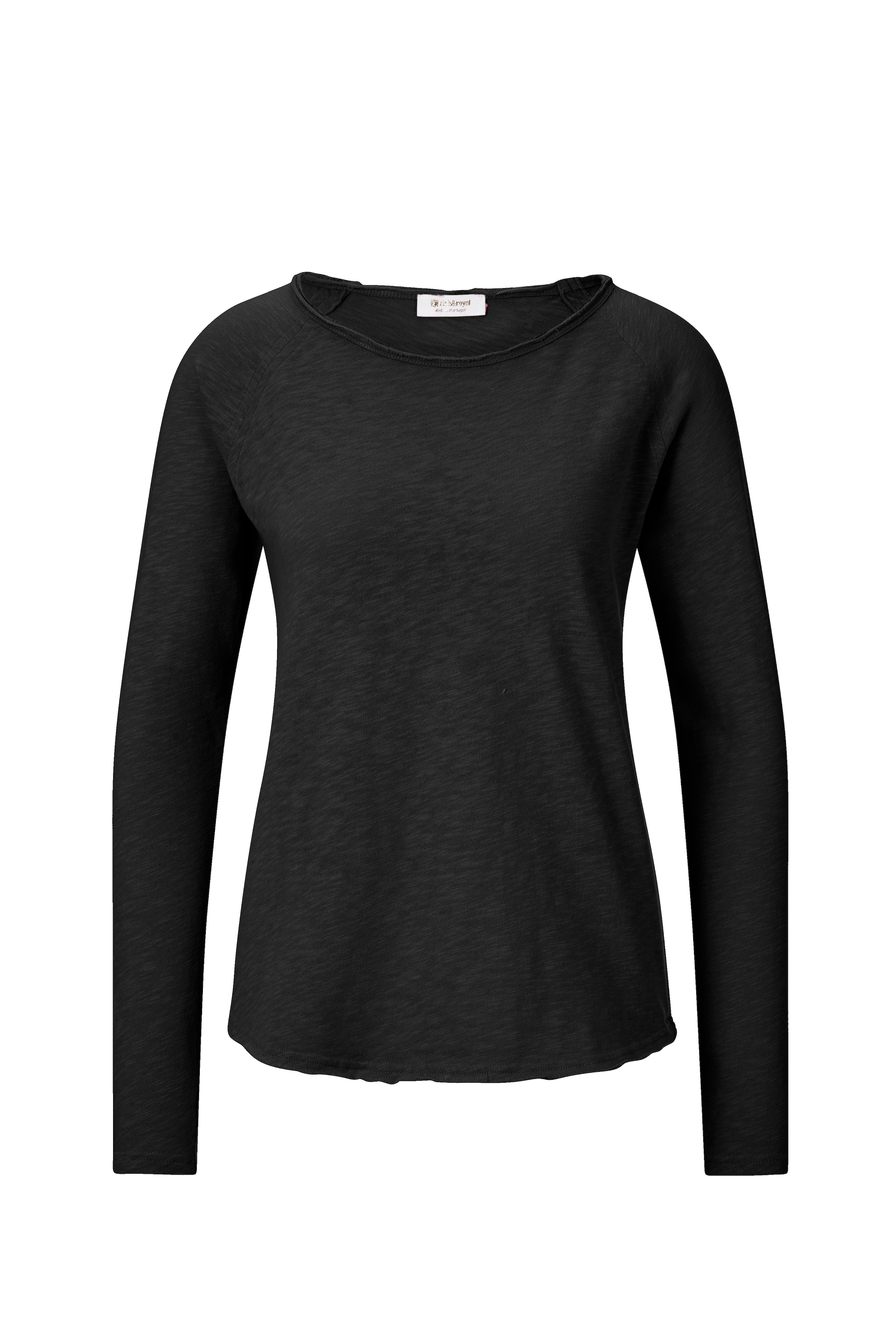 RICHROYAL Langarmshirt »2409 O HJ LS«, mit offener Ausschnittkante und Saum