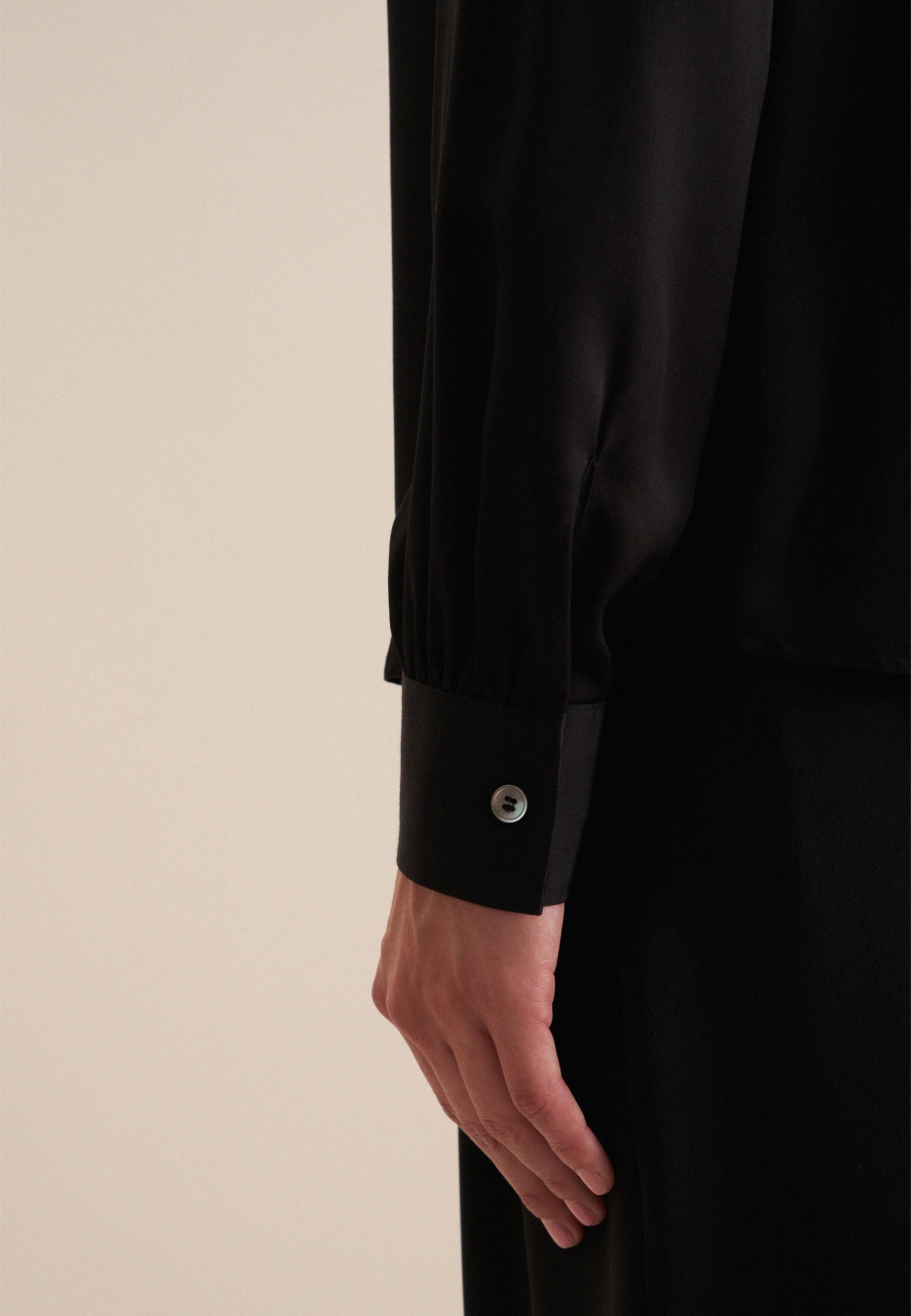 seidensticker Hemdbluse »Schwarze Rose«, Langarm Kragen Uni