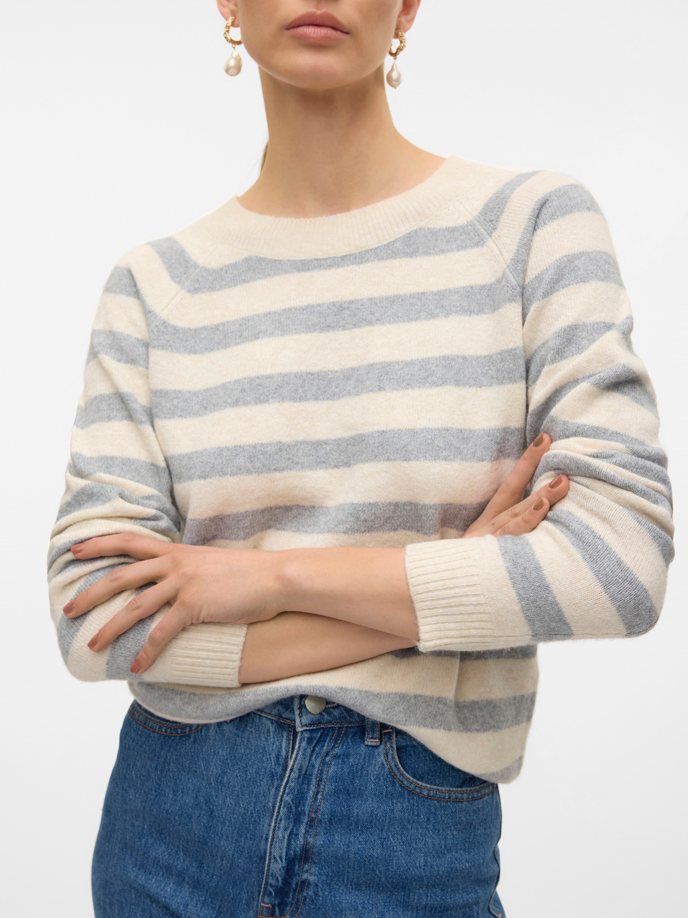 Vero Moda Rundhalspullover »VMDOFFY LS O-NECK BLOUSE GA NOOS«