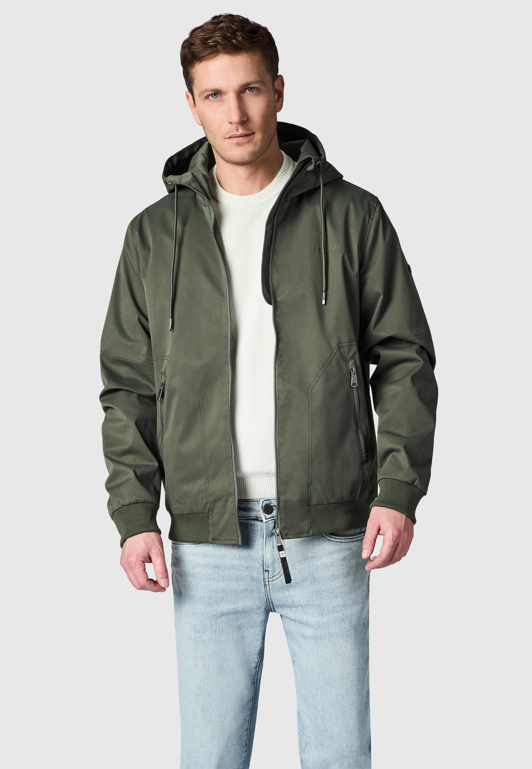Ragwear Outdoorjacke »Outdoorjacke Stewie Twill YOUMODO« mit Kapuze stylische Herren Übergangsjacke mit großer Kapuze