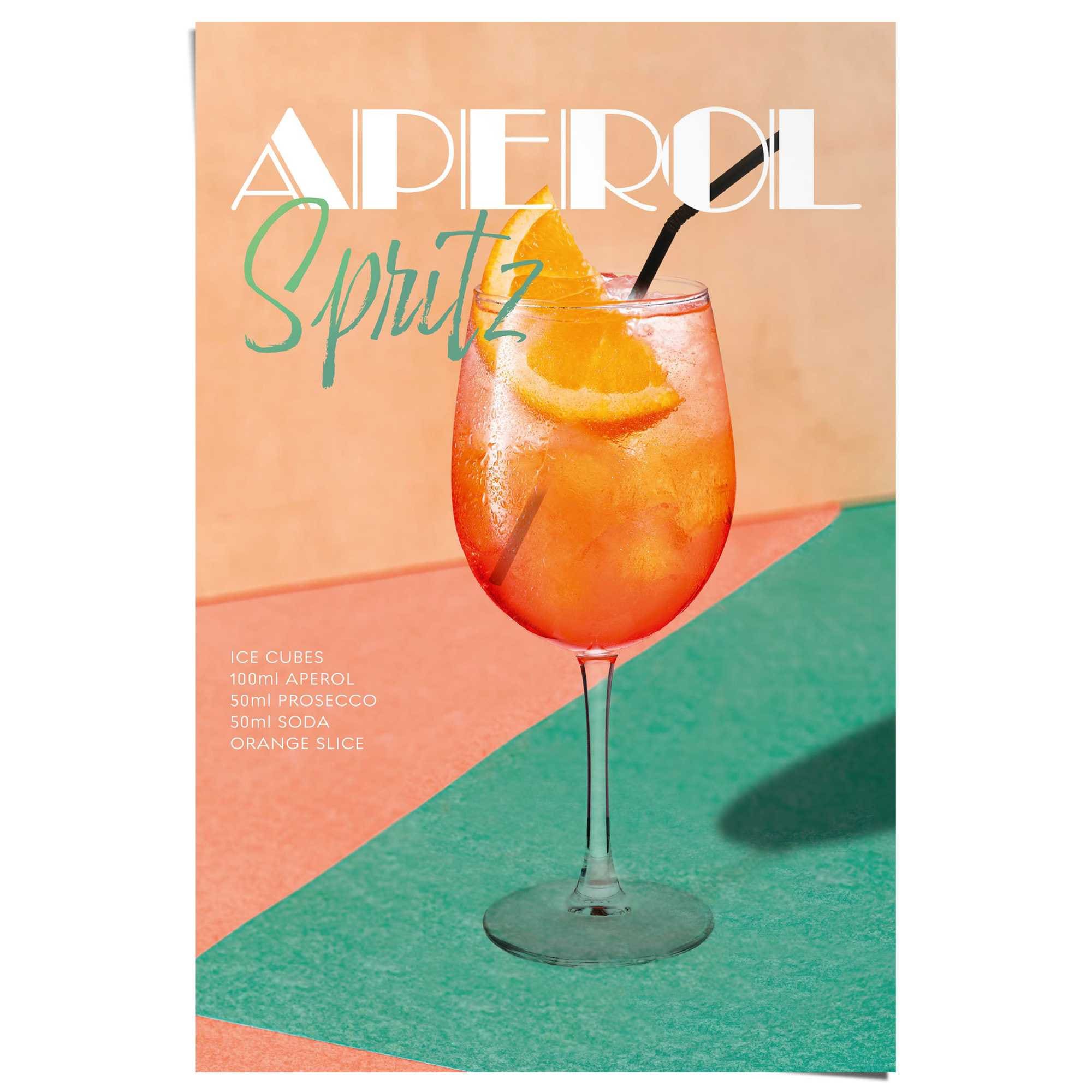Reinders! Poster »Aperol Spritz« Küche 1 Stk. tlg. Küche - Orange - Bilderdruckpapier - Essen und Trinken - 61x91,5 cm