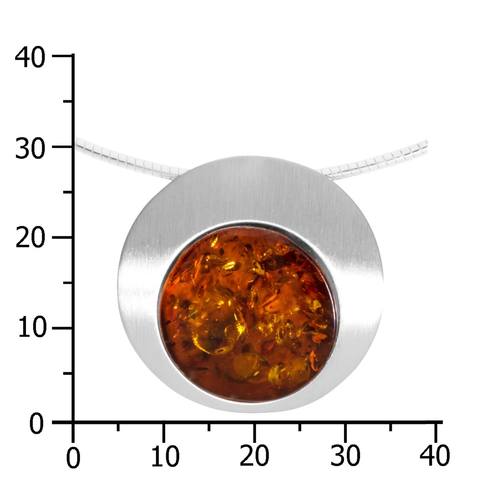 OSTSEE-SCHMUCK Kette mit Anhänger »- Gleiter-Alina 28 mm - Silber 925/000 - Bernstein«