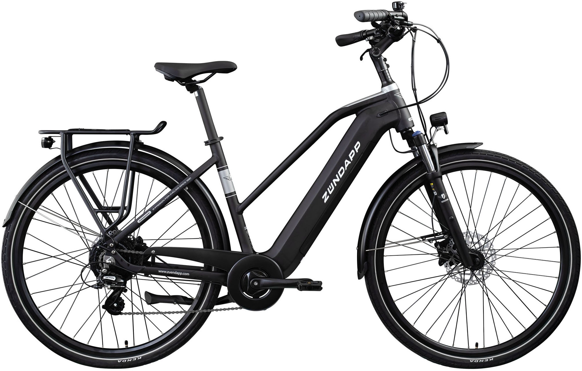 Zündapp "Z810" 8 Gang Shimano Altus RD-M310 Schaltwerk Kettenschaltung Heckmotor 250 W Pedelec, Elektrofahrrad für Damen