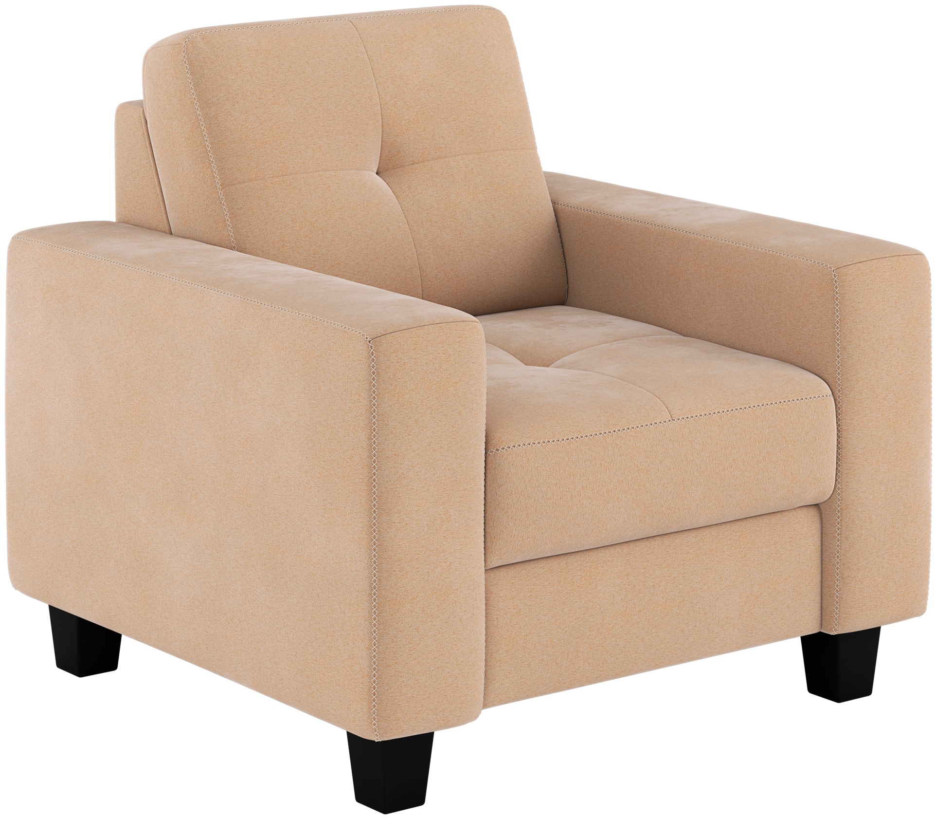 Places of Style Sessel »Varese«, Kreuznaht in beige