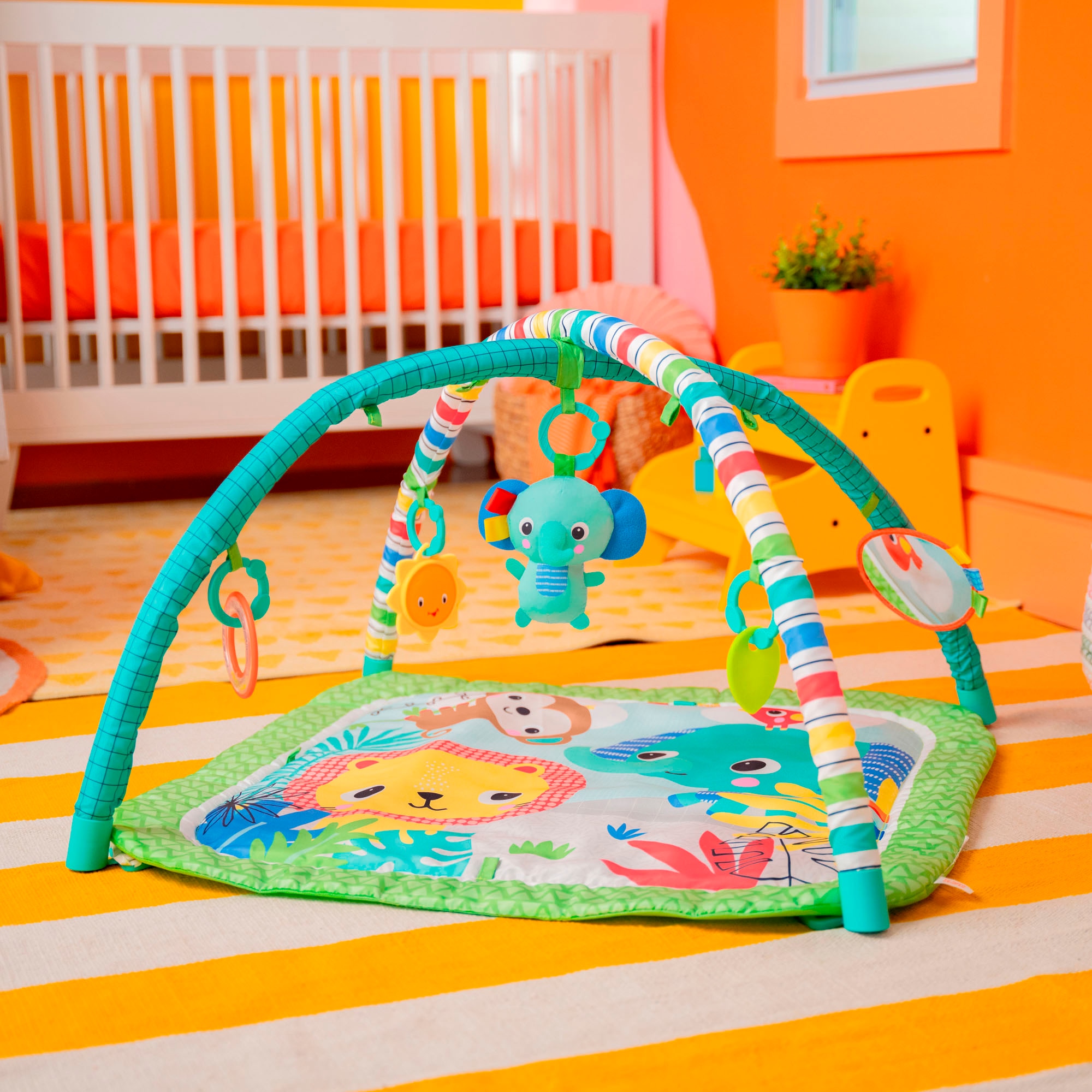 Bright Starts Baby Gym »Wild Wiggles™ FoldAway Activity Gym™«, mit verschiedenen Melodien