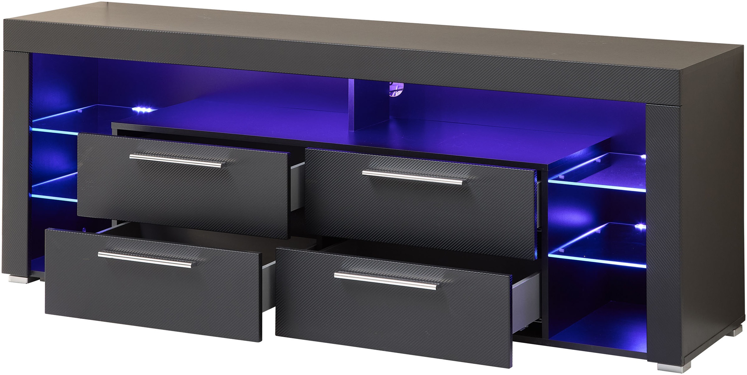 Stolkom TV-Schrank »Goal« 4 Schubkästen, 6 offenen Fächern, Stellmaß 179/66/44 cm