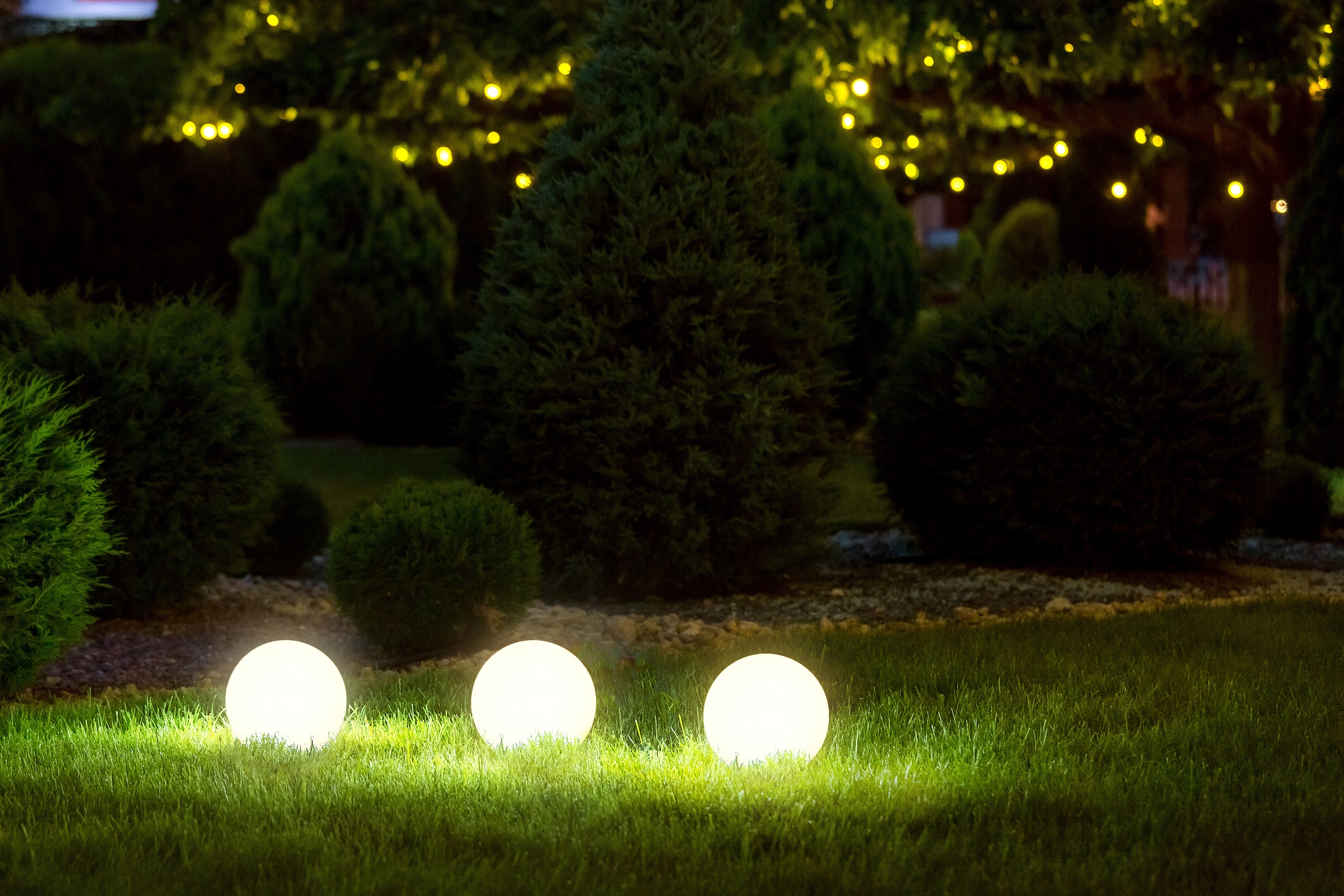 my home LED Solarleuchte »Orlaith, LED-Solar Kugelleuchten, 3er Set« LED-Modul 3 Stk. Warmweiß mit Erdspießen