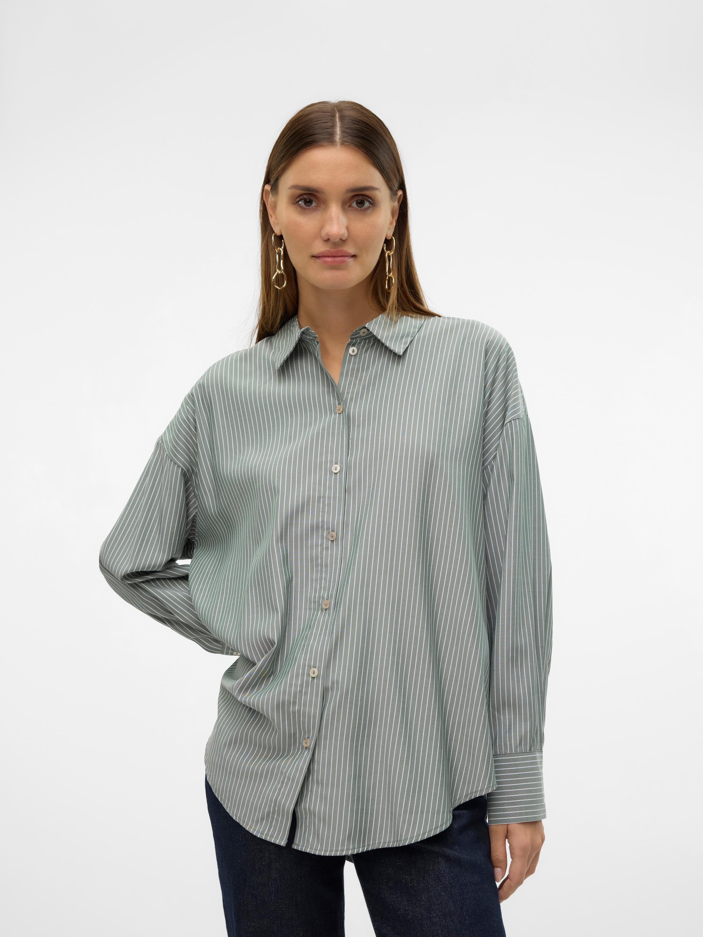 Vero Moda Langarmbluse »VMNORA LS OVERSIZE SHIRT WVN GA NOOS«