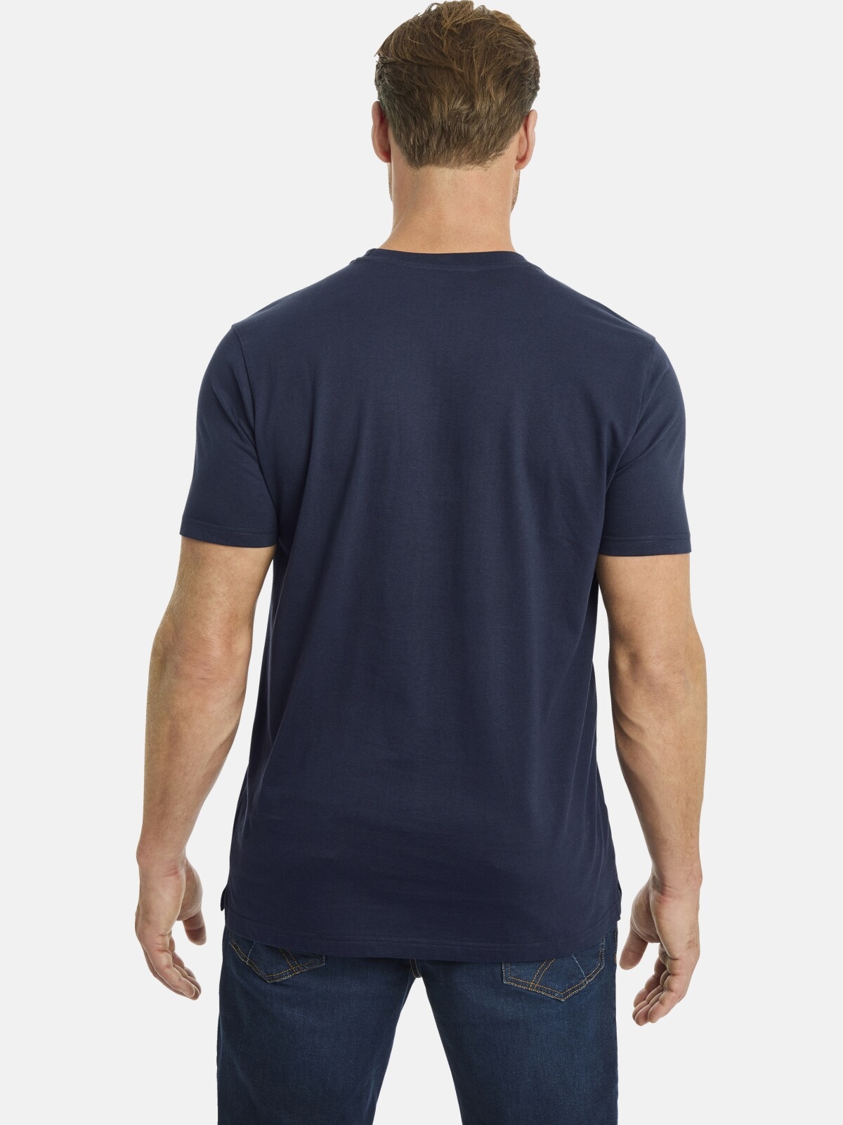 Jan Vanderstorm Rundhalsshirt »T-Shirt BERGTHOR«, mit großem Schriftzug-Aufdruck