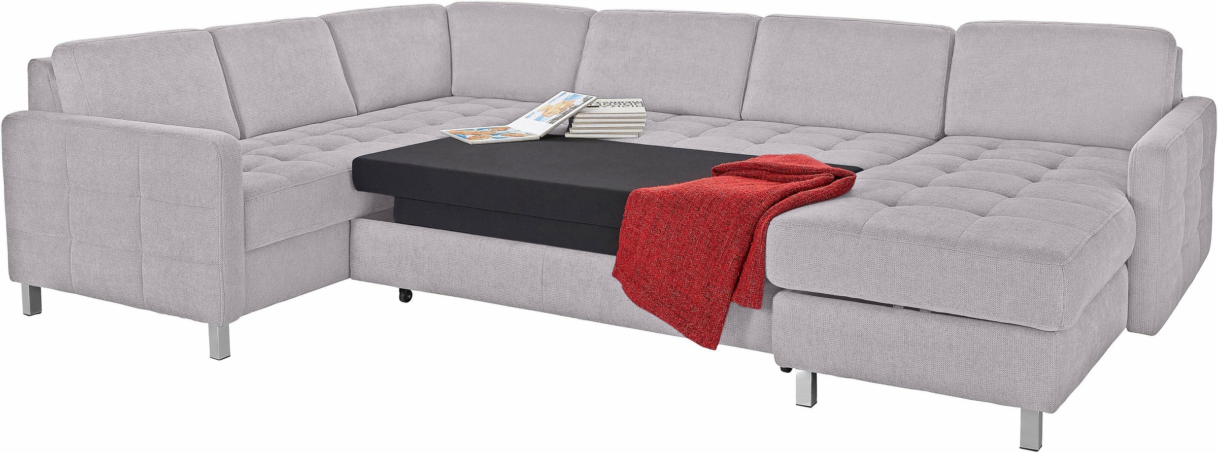 sit&more Wohnlandschaft Pablo U-Form, wahlweise mit Bettfunktion und Bettkasten
