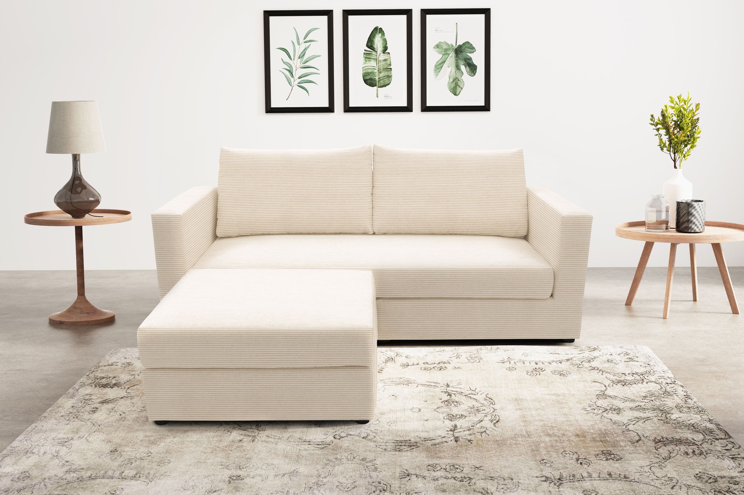 DOMO collection 2-Sitzer »800015, als Sitzmöbel oder Schlafgelegenheit nutzbar, Schlafsofa«, Sitzfläche mit Federkern, inkl. 2 Rückenkissen