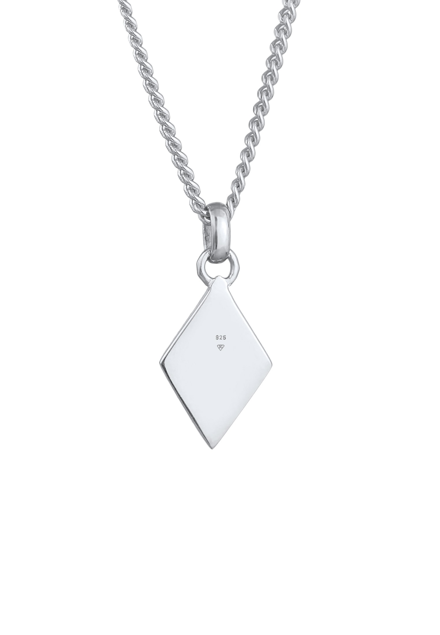 Kuzzoi Kette mit Anhänger »Halskette Raute Emaille Geo Style 925 Silber«