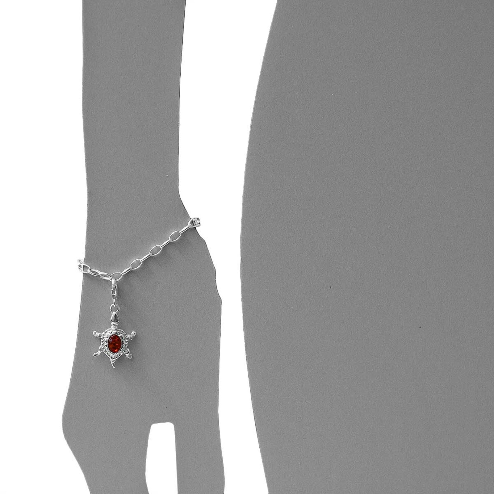 OSTSEE-SCHMUCK Kettenanhänger »- Schildkröte - Silber 925/000 - Bernstein«