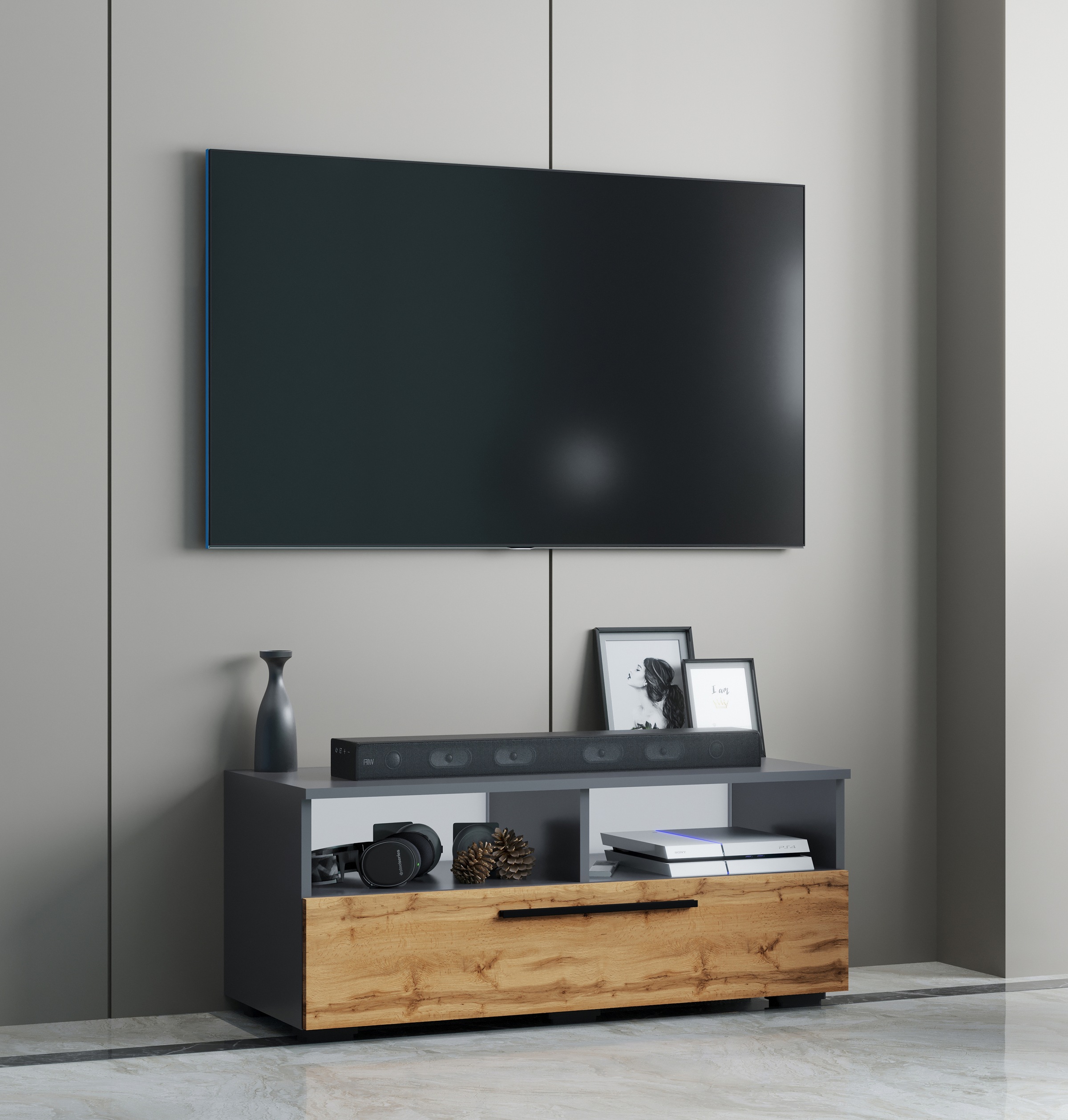 VCM Wohnzimmertisch »Holz TV Lowboard Möbel Fernsehschrank Arila XL«