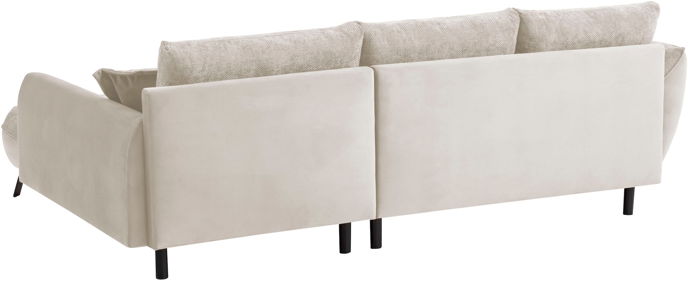exxpo - sofa fashion Ecksofa »Bellinii, Materialmix, Strukturbezug und pflegeleichter Microvelours«, bequem und modern, Materialmix, L-Form