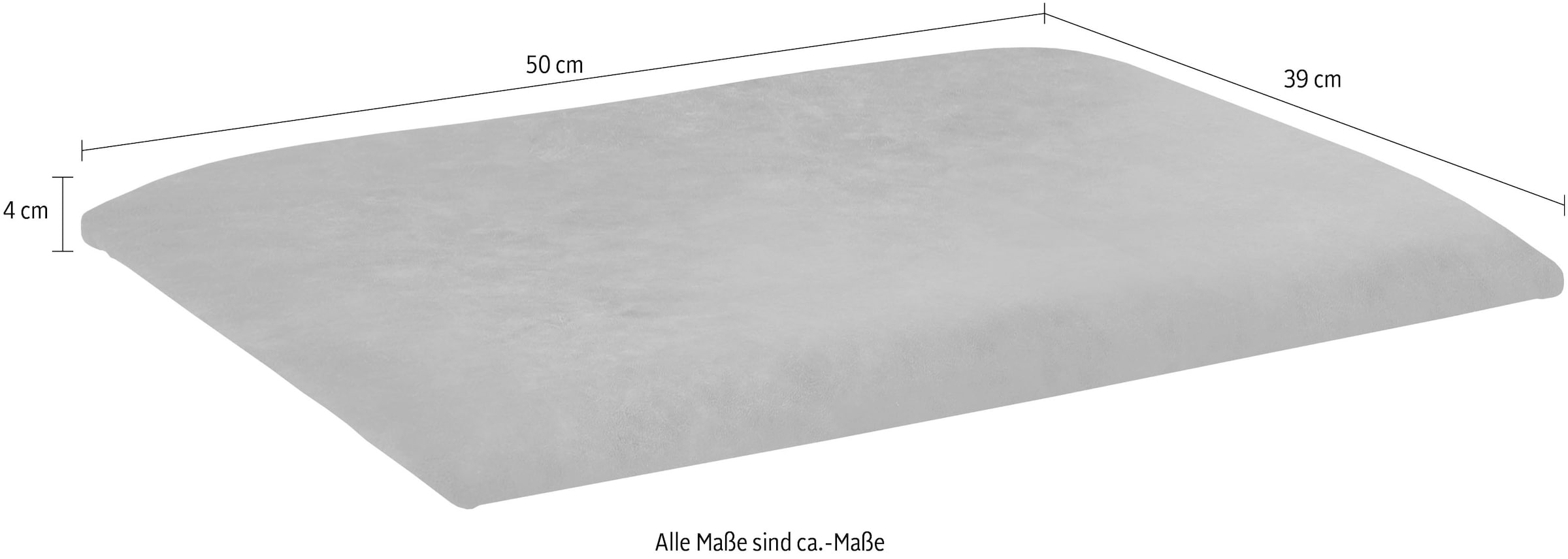 massivline&more Auflagekissen »Oviedo«, strapazierfähiger Bezug